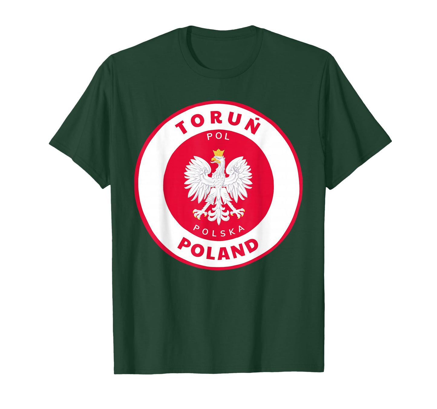Torun Poland PL Polish Heritage & Pride Flag Badge T-Shirt