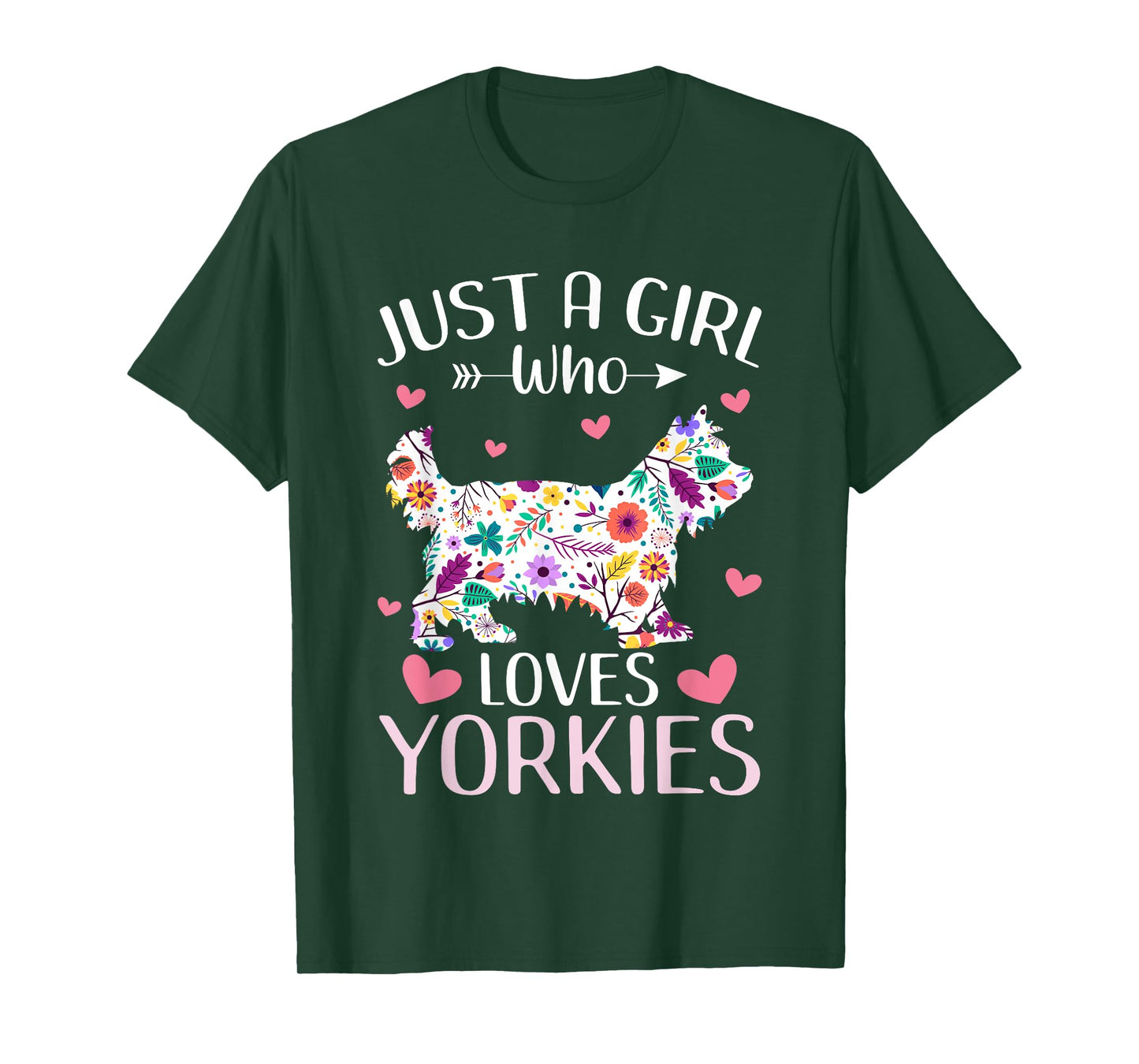 Just A Girl Who Loves Yorkies Cute Dog Lover girls kids T-Shirt