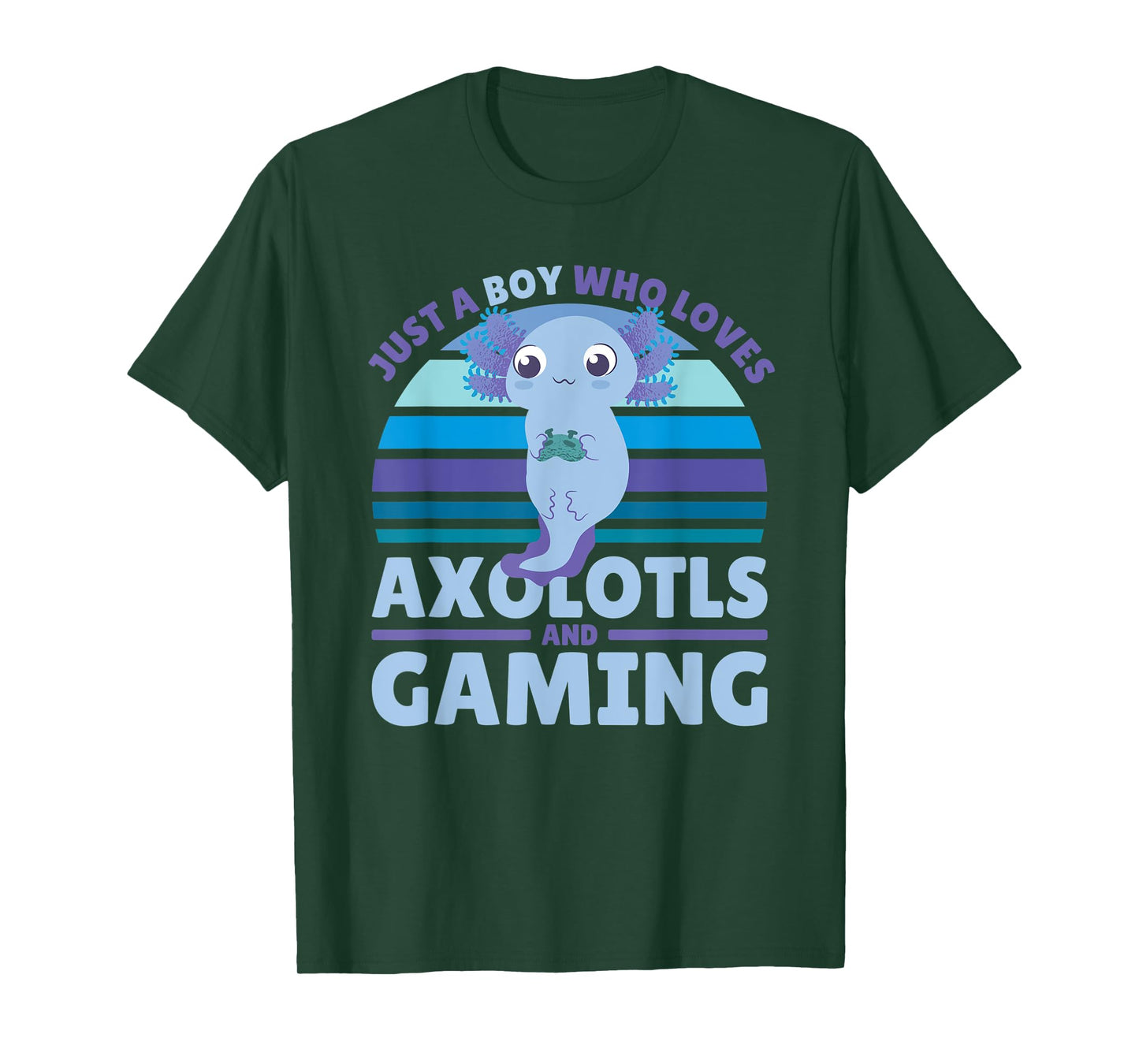 Just A Boy Who Loves Axolotls And Gaming T-Shirt