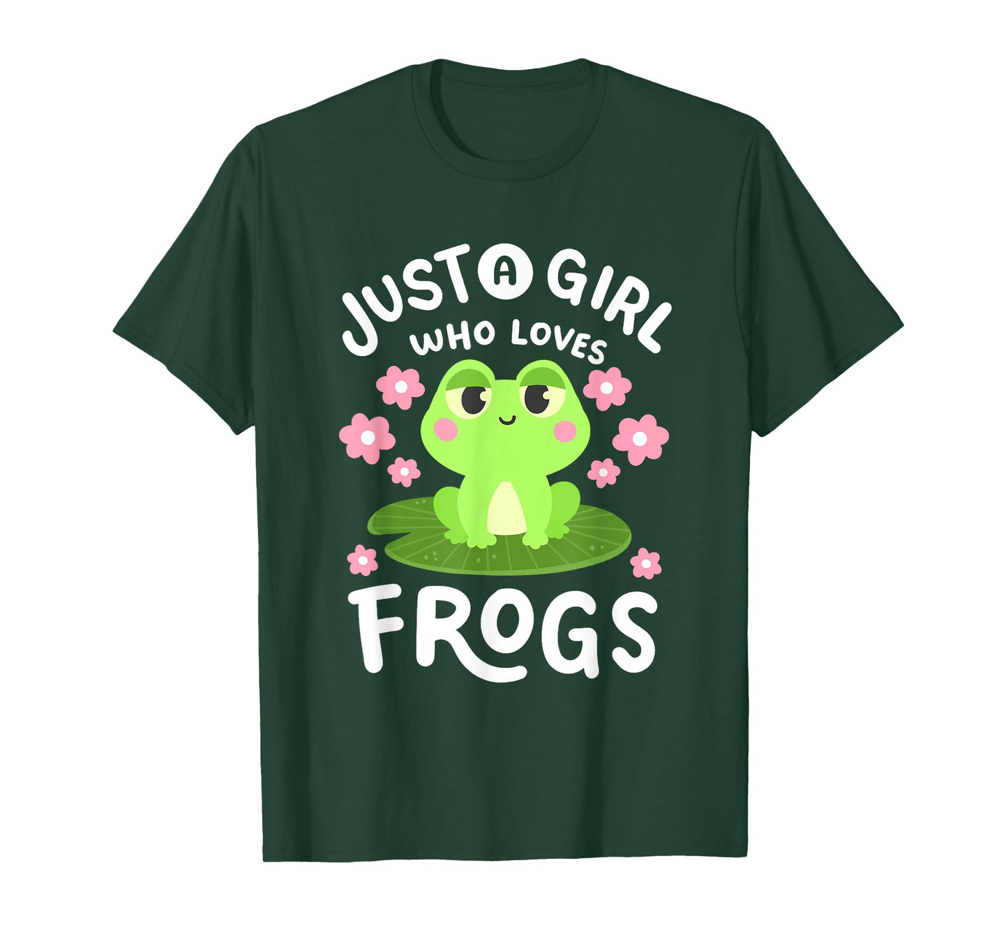 A Girl Who Loves Frogs Kawaii Frog Lovers Women Girls Kids T-Shirt