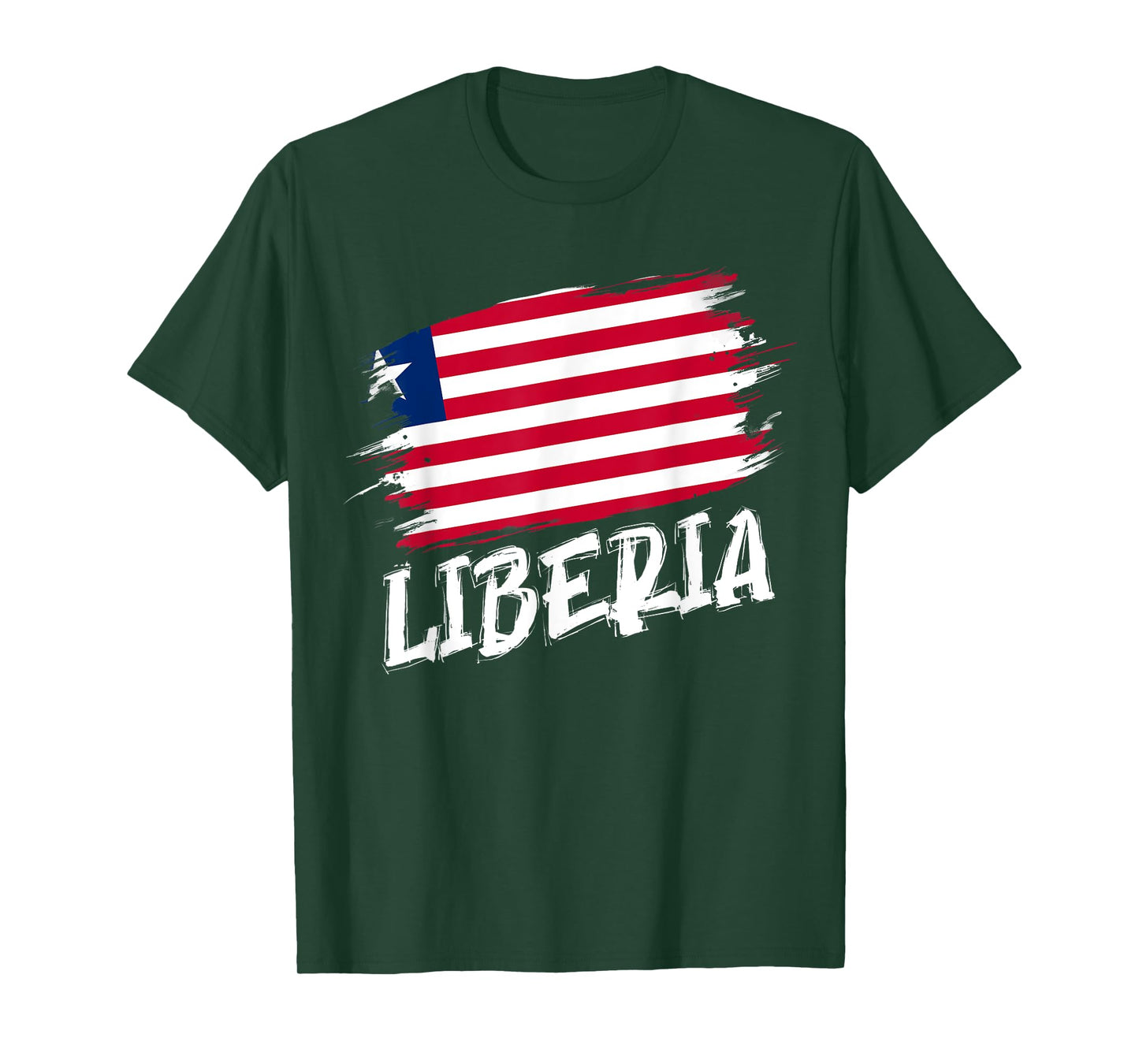 Patriotic Retro Liberian Flag Liberia T-Shirt