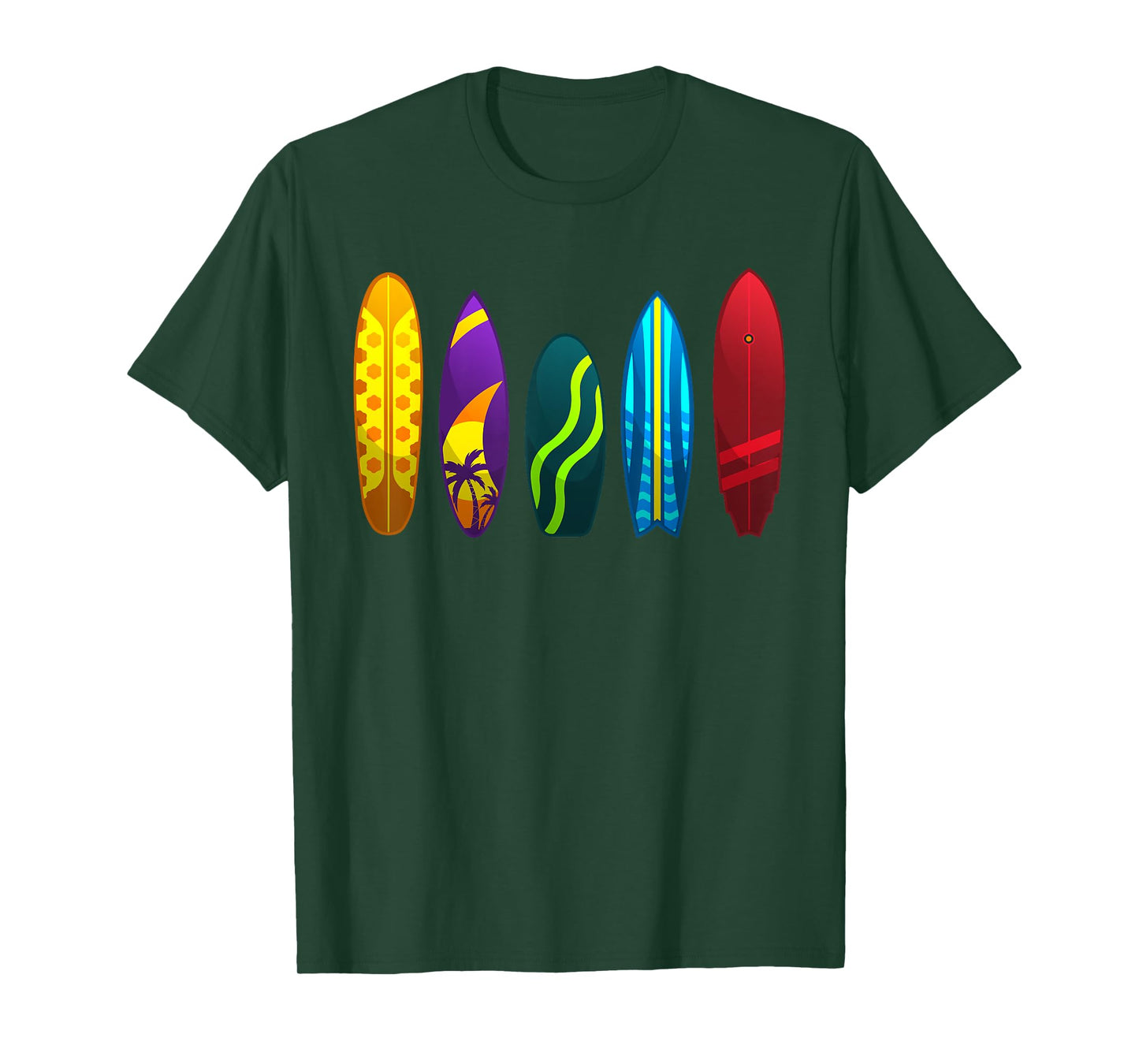 Funny Surfboard Design For Men Women Surfing Surfboarders T-Shirt