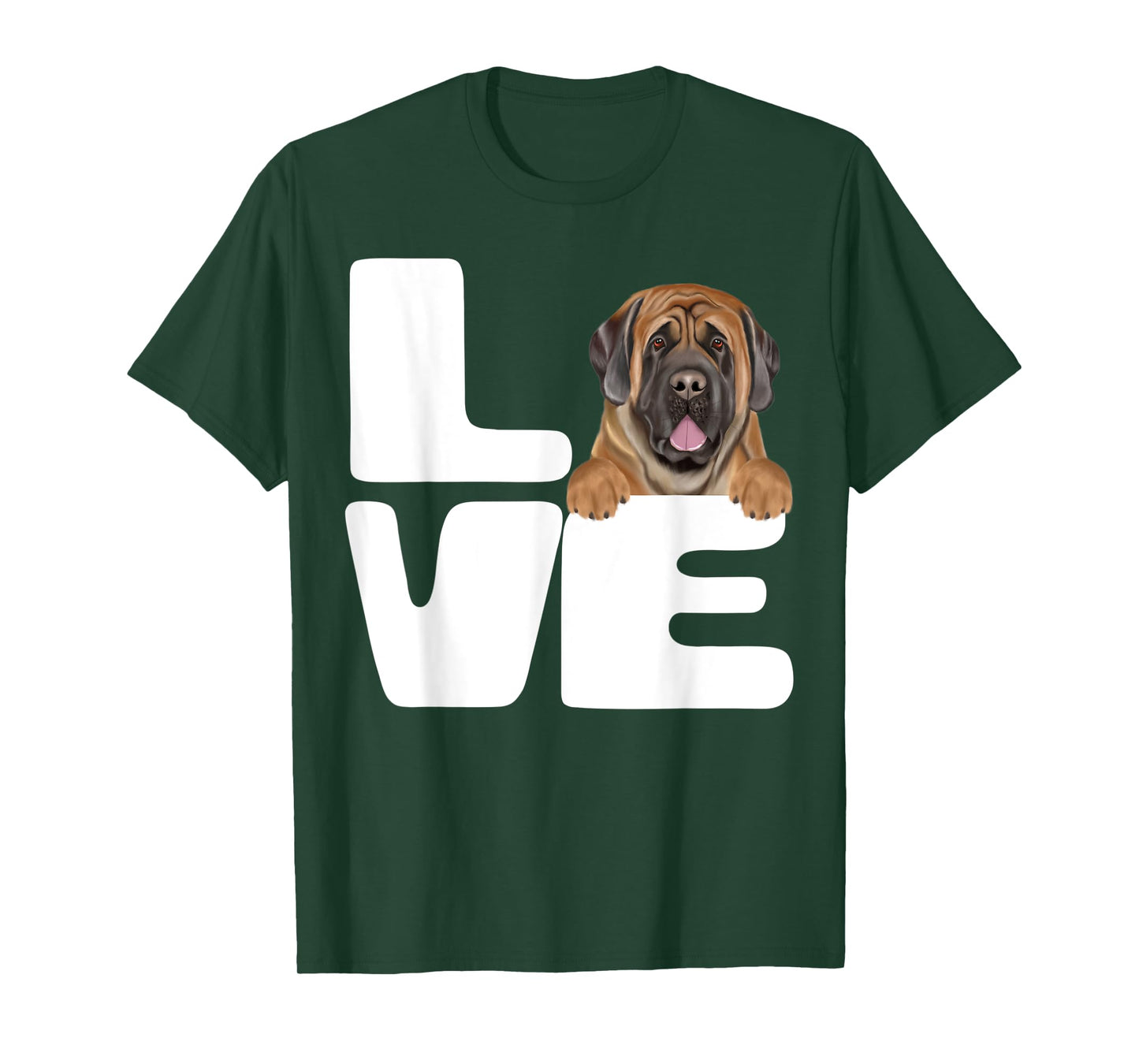 I Love My Mastiff Dog Lover T-Shirt for Men Women Kids
