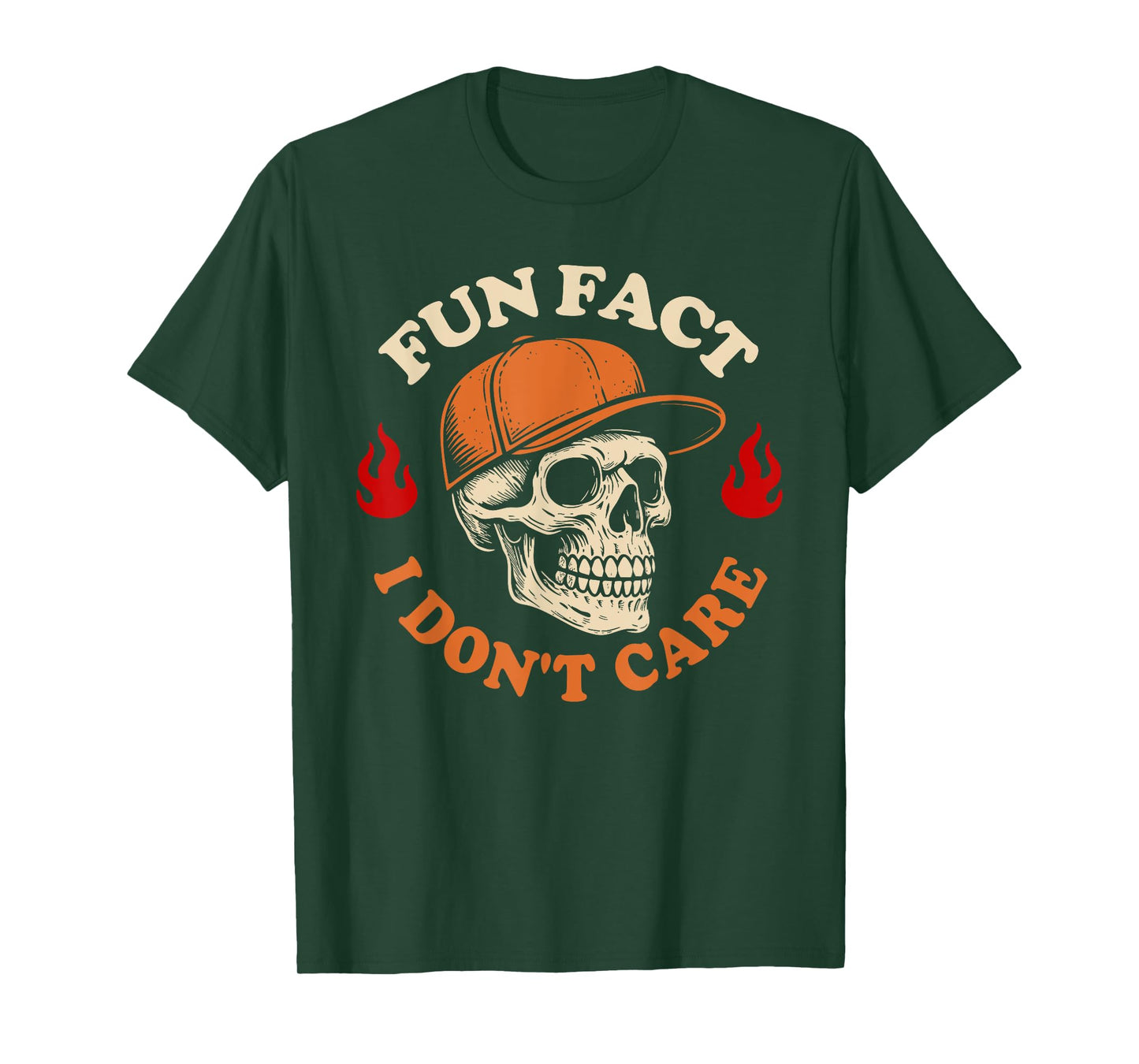Fun Fact I Don’t Care, Funny Skeleton Sarcastic Adult Humor T-Shirt