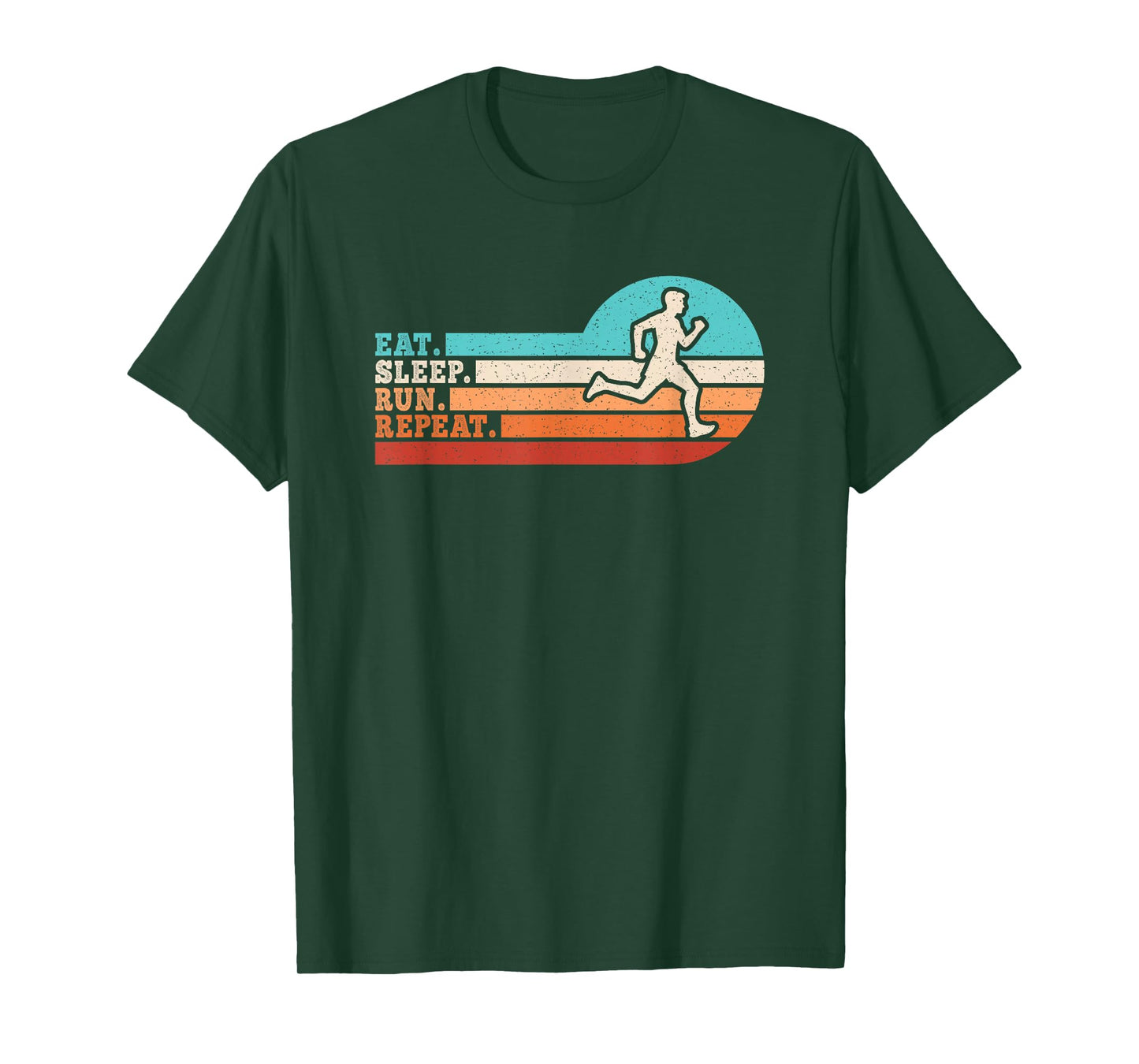 Eat Sleep Run Repeat Retro Running Runner Men Women Kids T-Shirt