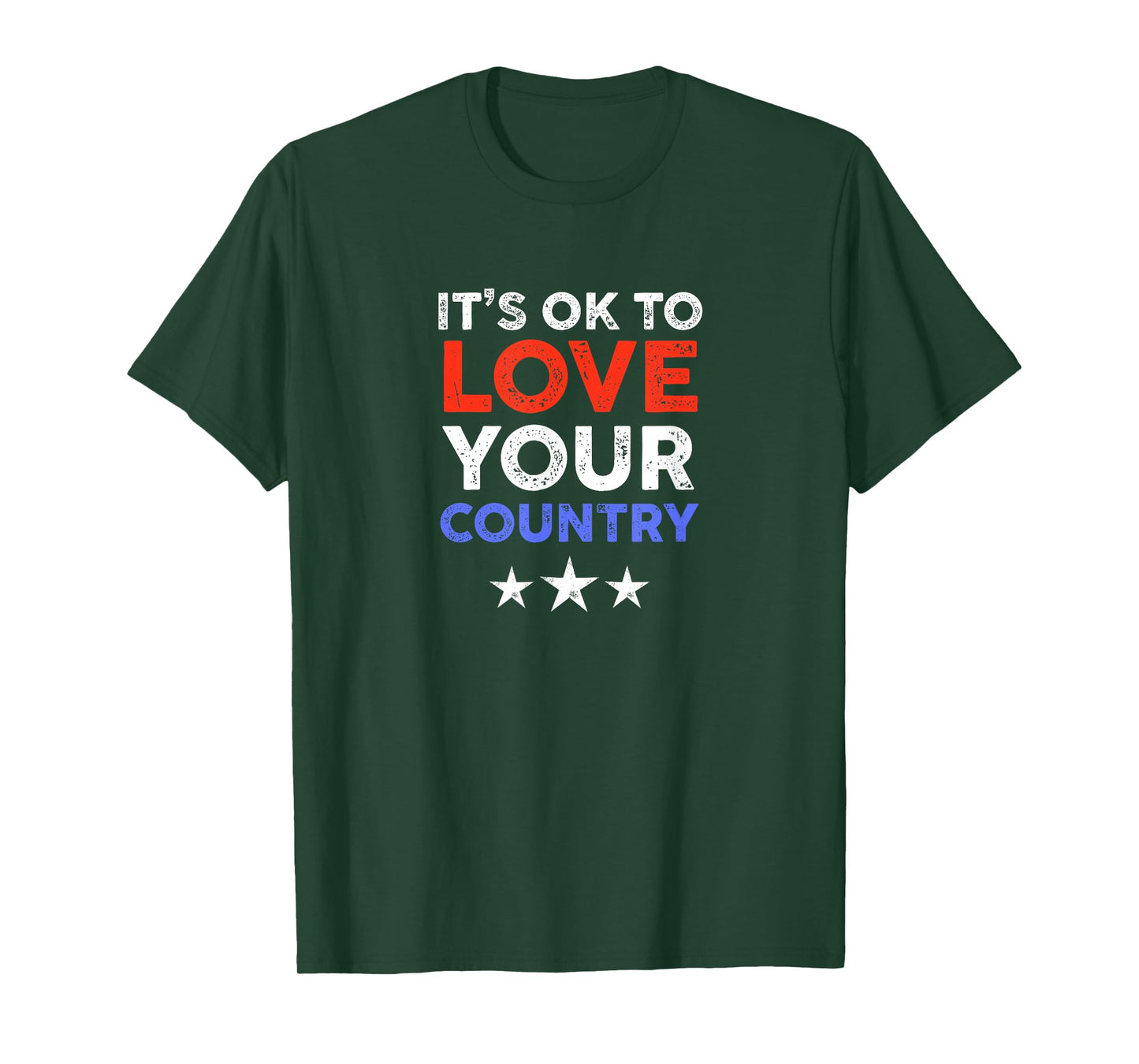 It's OK to Love your Country USA Patriot Conservative Retro T-Shirt