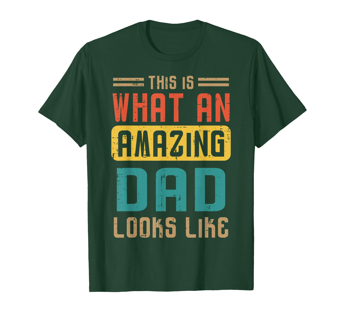 This Is What Amazing Dad Looks Like Fathers Day Daddy Papa T-Shirt