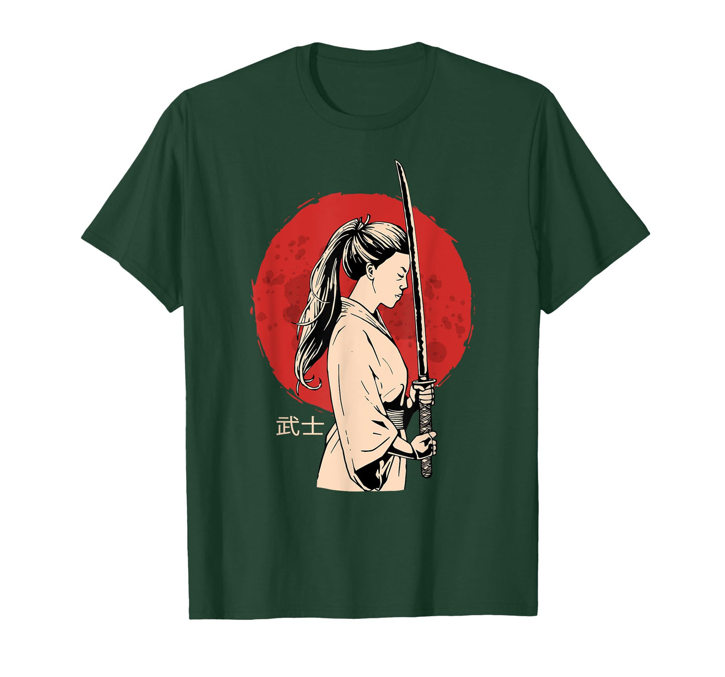 Ancient Japanese Geisha Samurai - Female Samurai - Katana T-Shirt