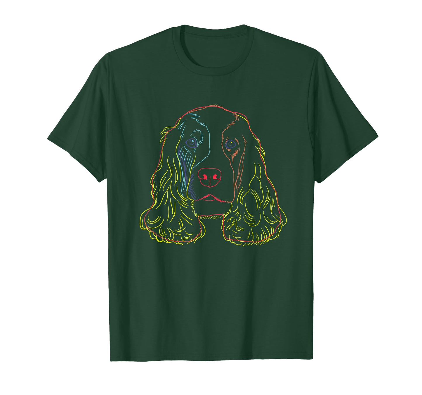 Colourful Dog English Cocker Spaniel Men Women Kids T-Shirt