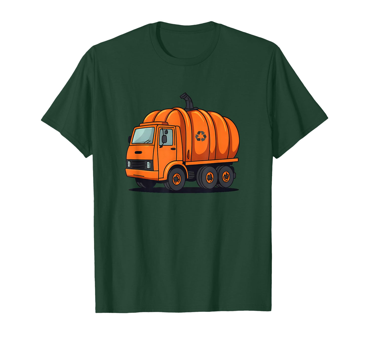 Garbage Truck Pumpkin Halloween Costume Pajama Kids Toddler T-Shirt