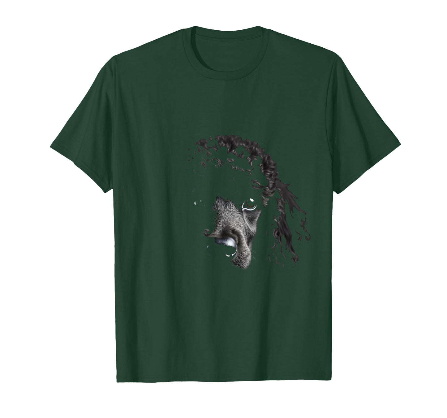 Black Poodle Dog Poodle Face T-Shirt