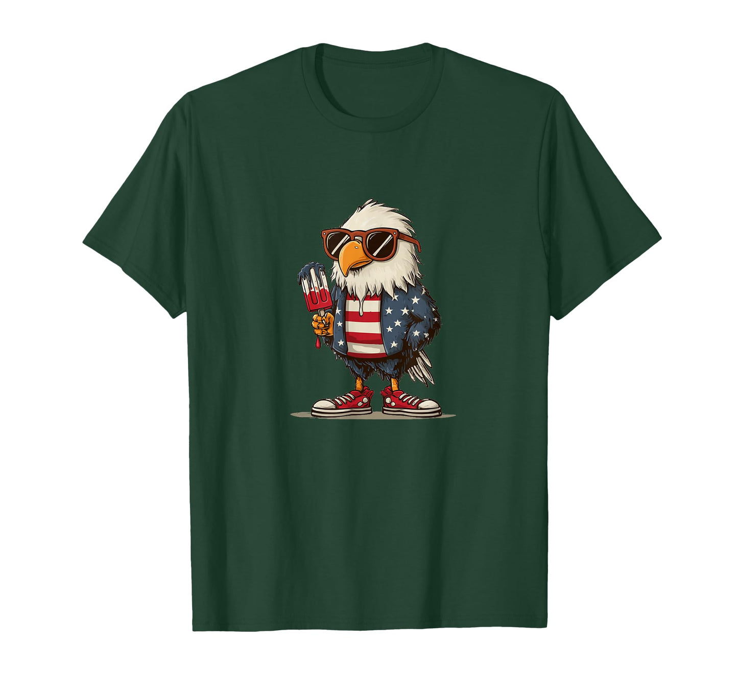 Cool Looking Eagle in Leather Jacket Costume T-Shirt