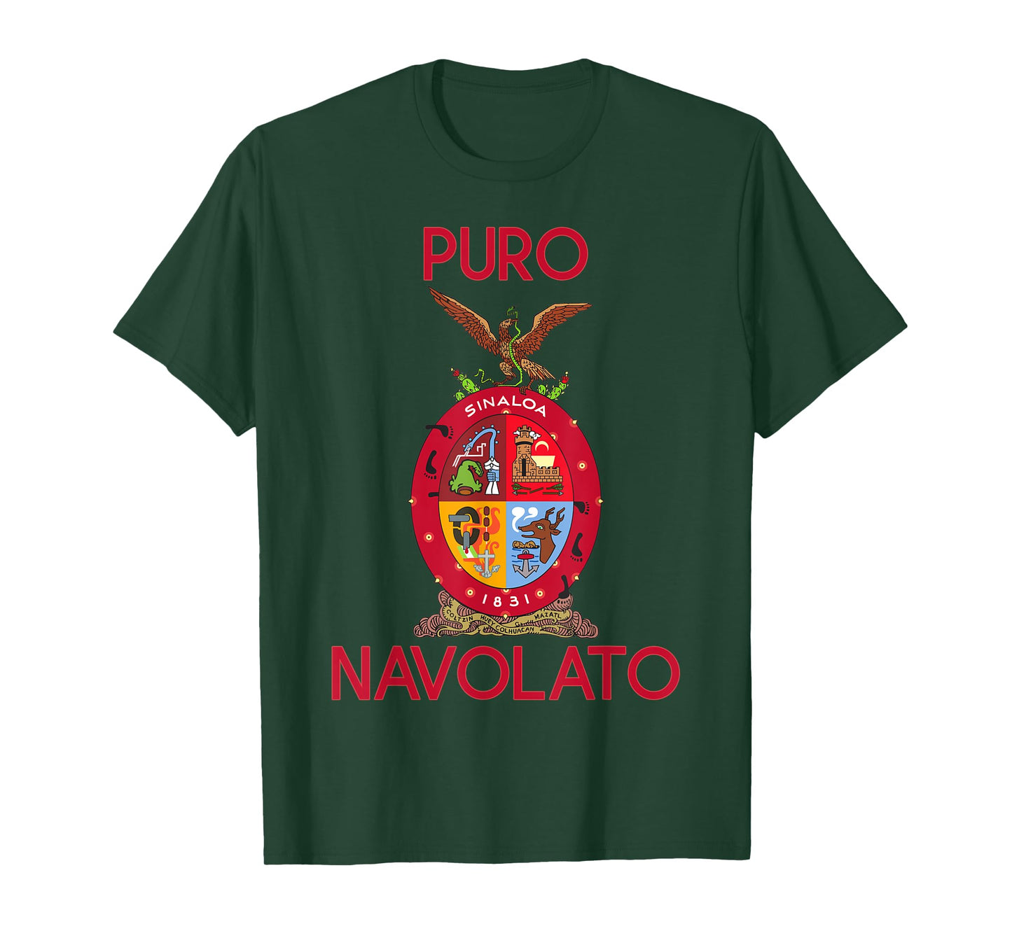 Navolato Sinaloa Estado De Mexico Escudo Eagle Aguila T-Shirt