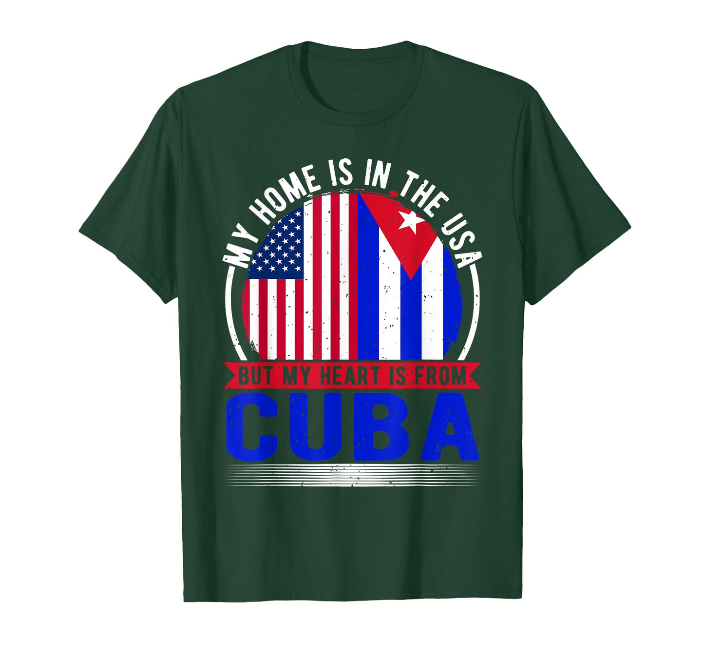 US Flag, USA & Cuba Roots, Cuban Flag T-Shirt