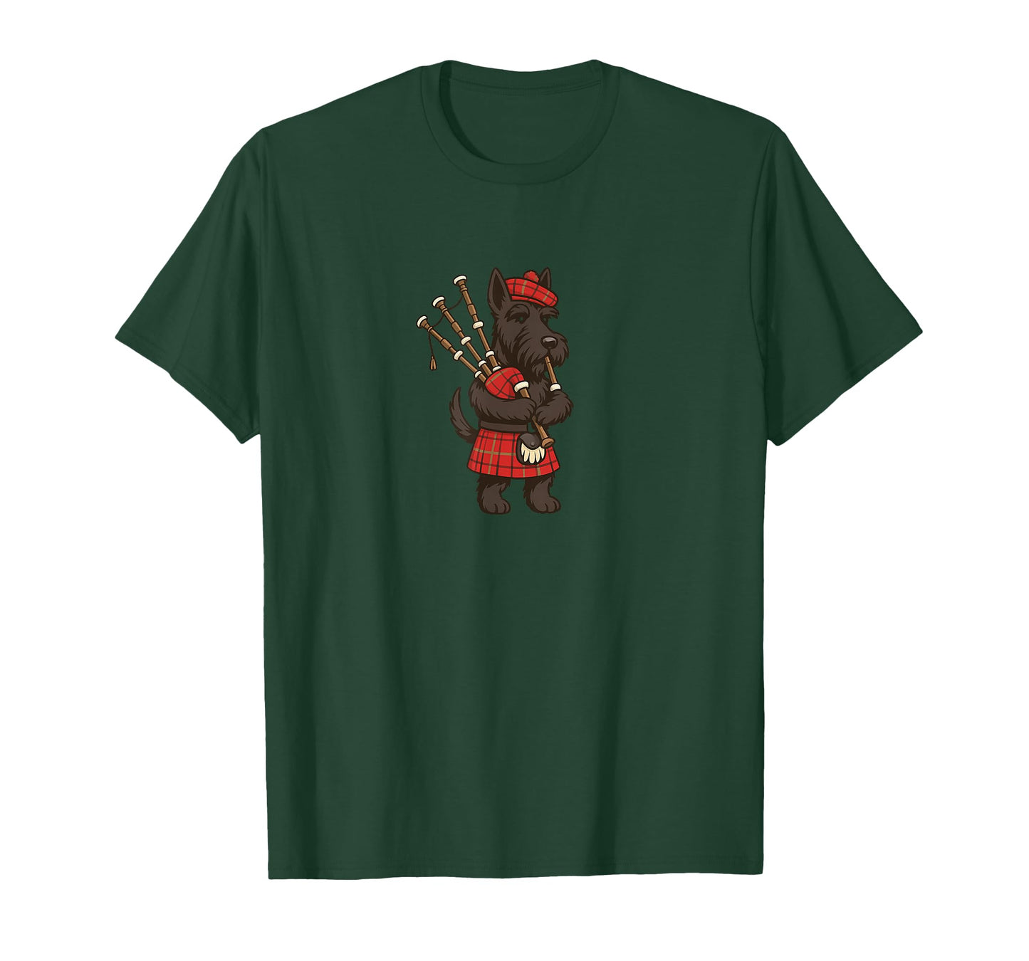 Scottish Terrier Playing Bagpipes - Funny Dog Mom Dad T-Shirt