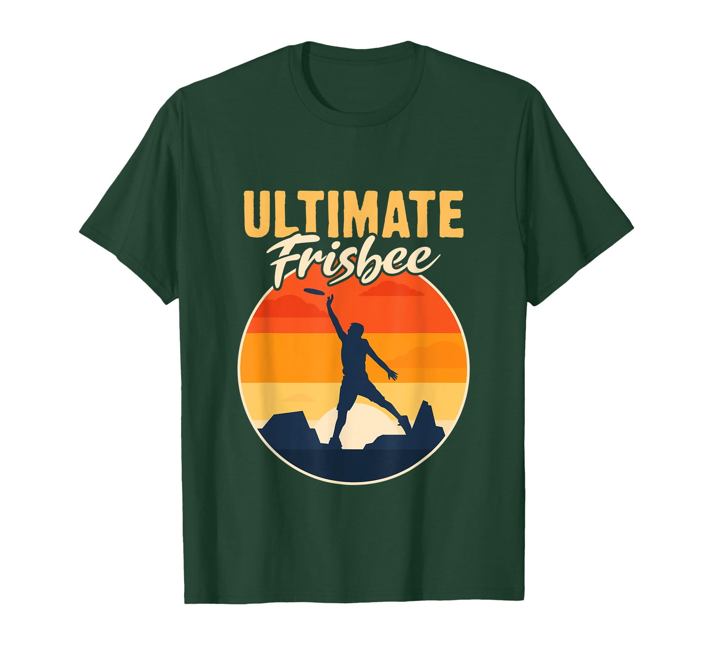 Retro Ultimate Frisbee Player Men Women Vintage Flying Disc T-Shirt