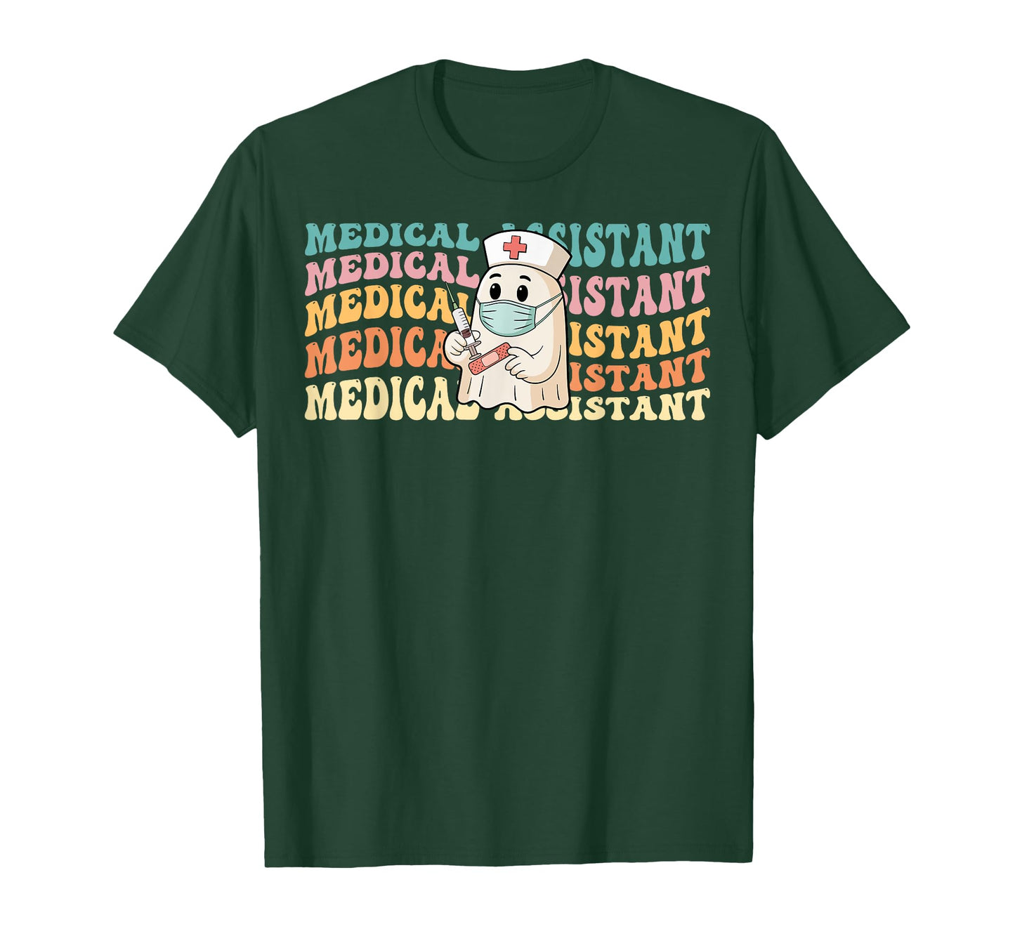 Medical Assistant Healthcare Worker Spooky Nurse Halloween T-Shirt