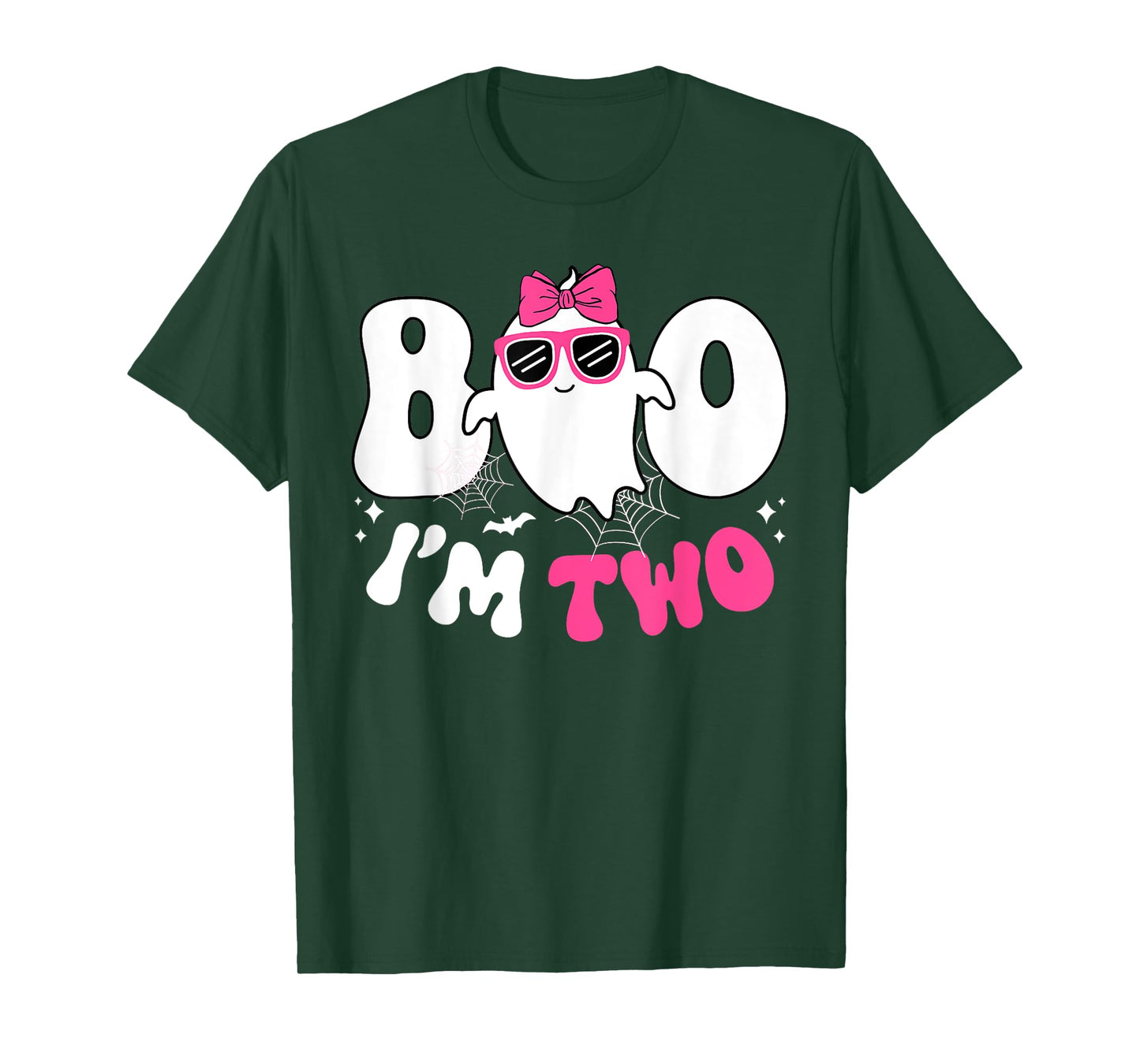 Kids Ghost Boo I'm Two 2nd Birthday Girl Halloween T-Shirt