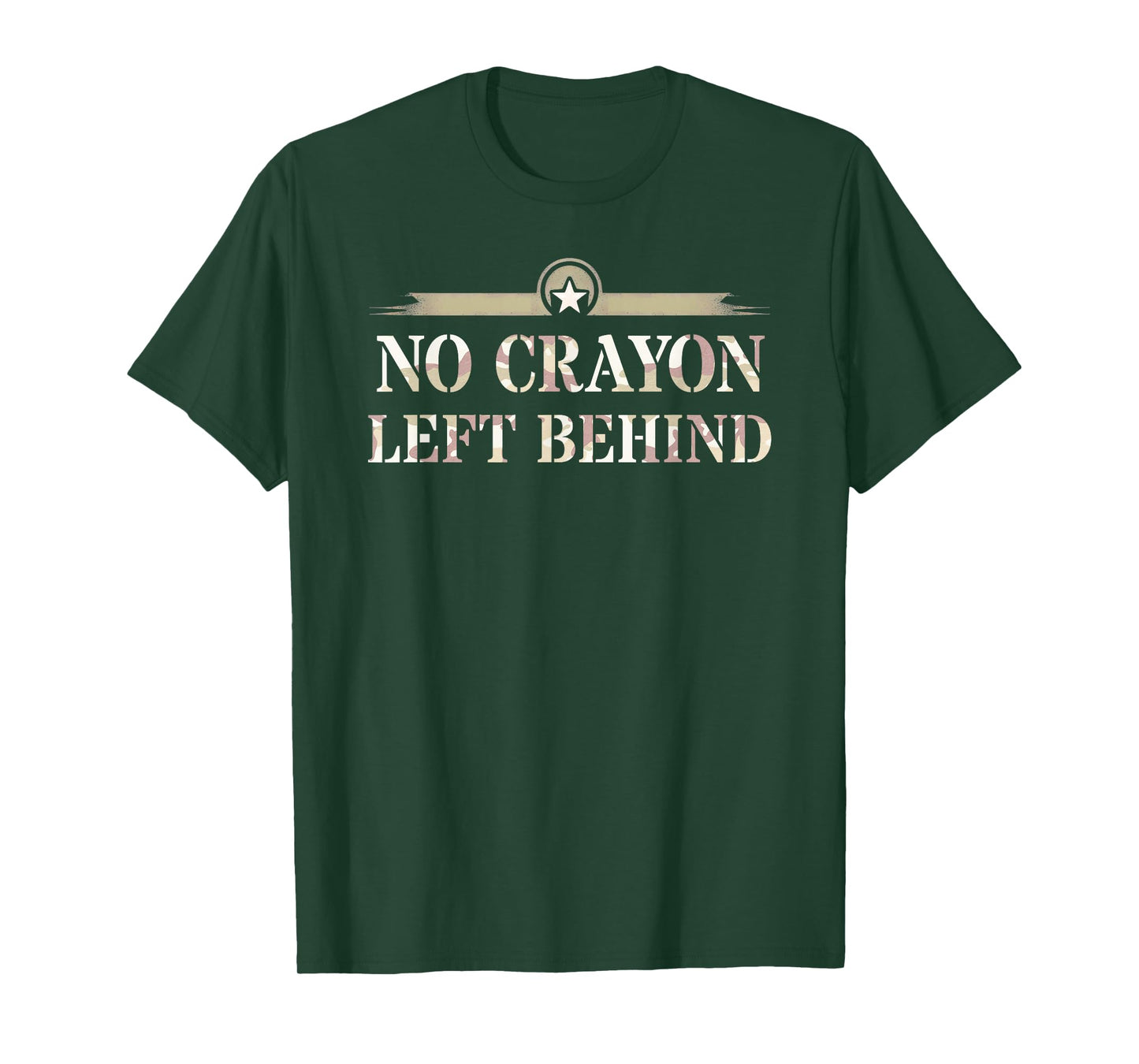 Kids No Crayons Left Behind Corps Father Military Our Troop T-Shirt