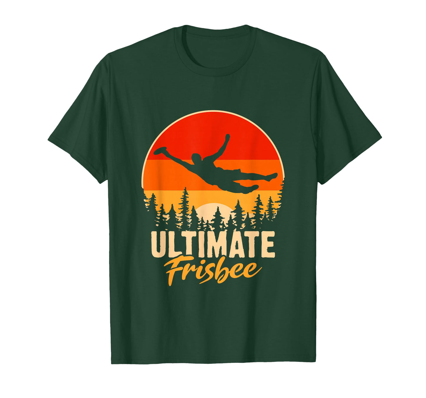 Retro Ultimate Frisbee Player Men Women Vintage Flying Disc T-Shirt