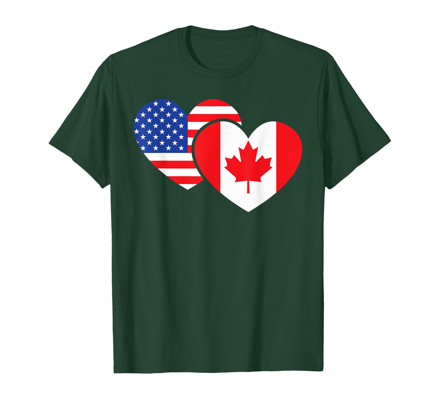 Friendship I Love Canada American Heart Cool T-Shirt