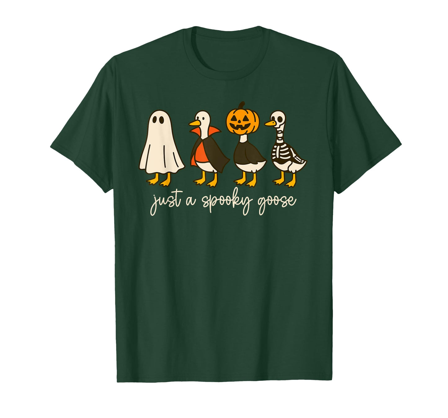 Just A Spooky Goose Spooky Season Trick Or Treat Halloween T-Shirt