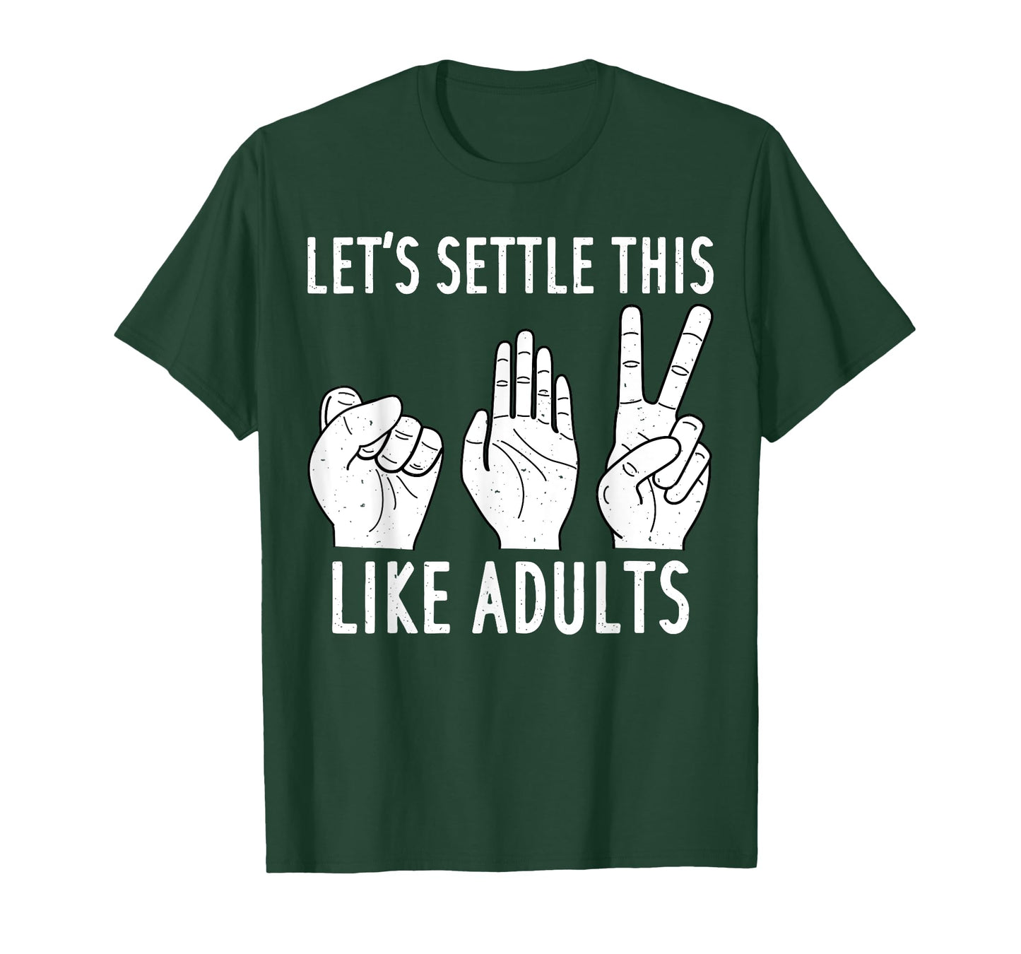 Let's Settle This Like Adult Shirt Funny Rock Paper Scissor T-Shirt