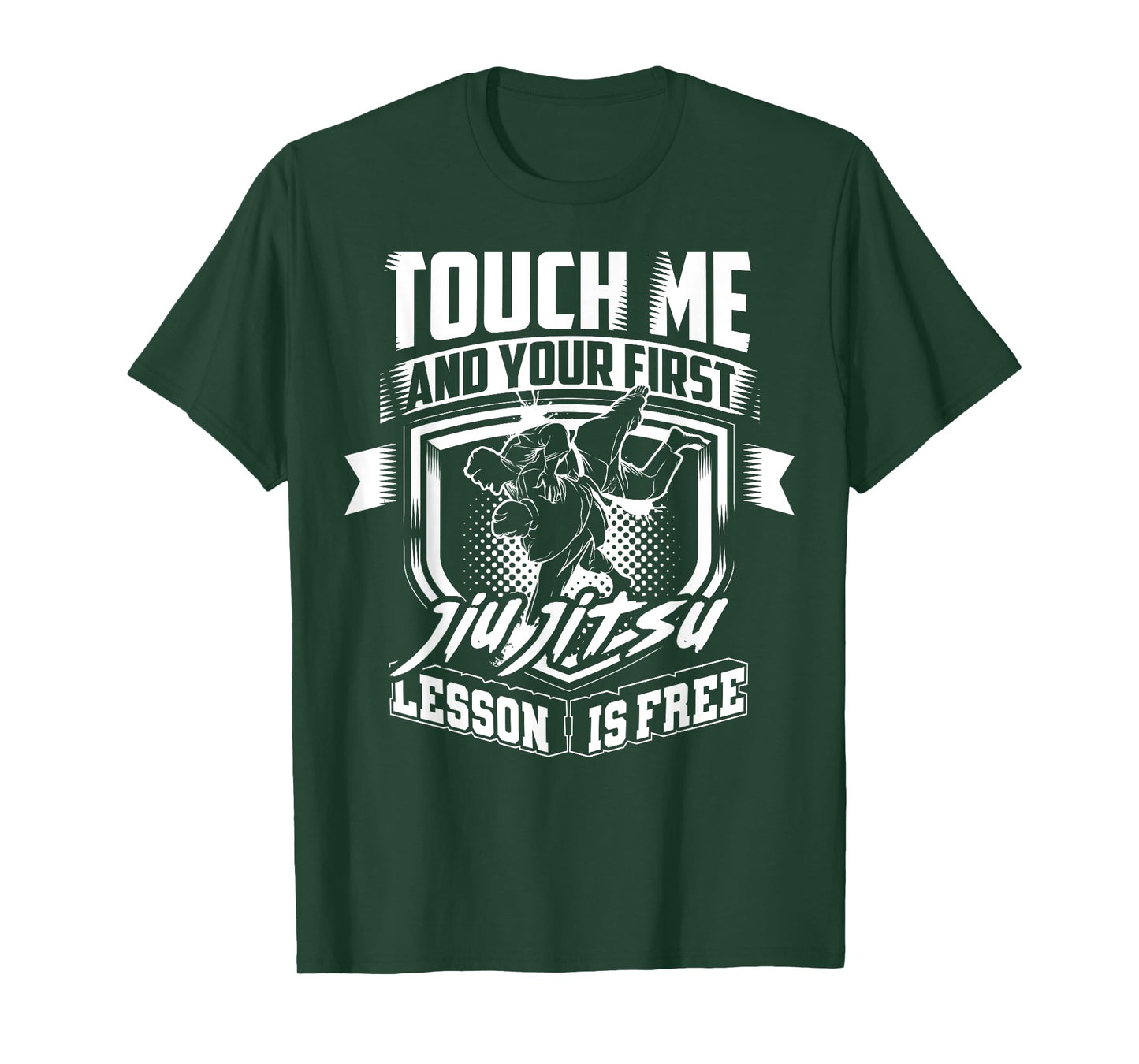 Funny Jiu Jitsu Gift Men Kids Boys Cool First Lesson Is Free T-Shirt