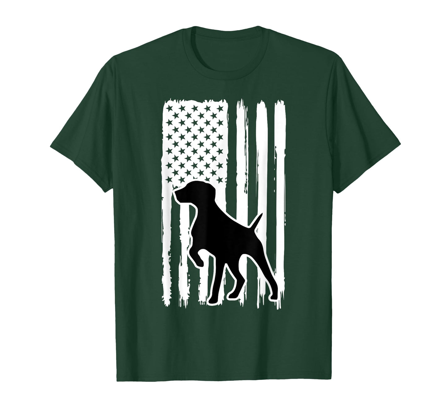 German Shorthaired Pointer American Flag USA Patriot T-Shirt
