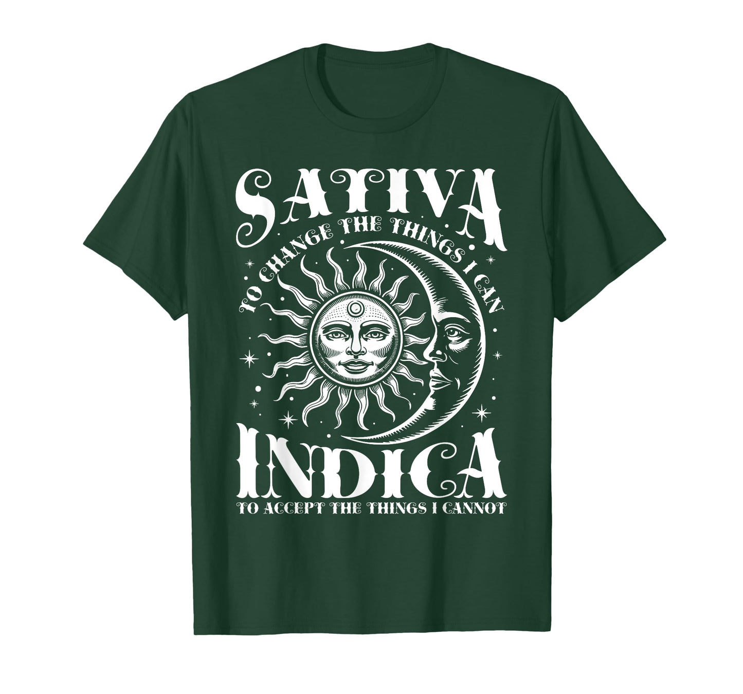 Sativa To Change The Things I Can Indica Cannabis Weed T-Shirt