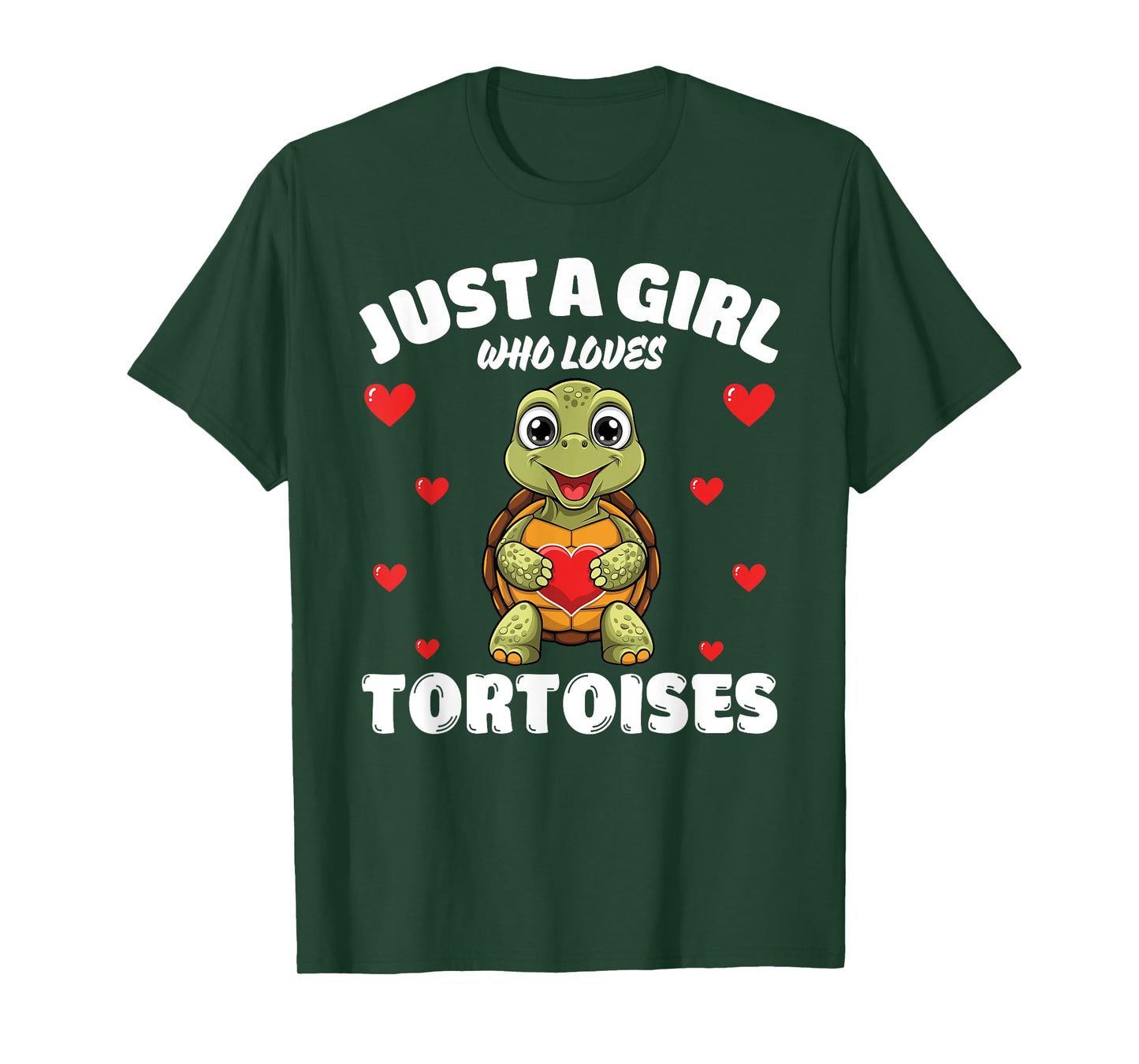 Just A Girl Who Loves Tortoises, Cute Tortoise Lovers T-Shirt