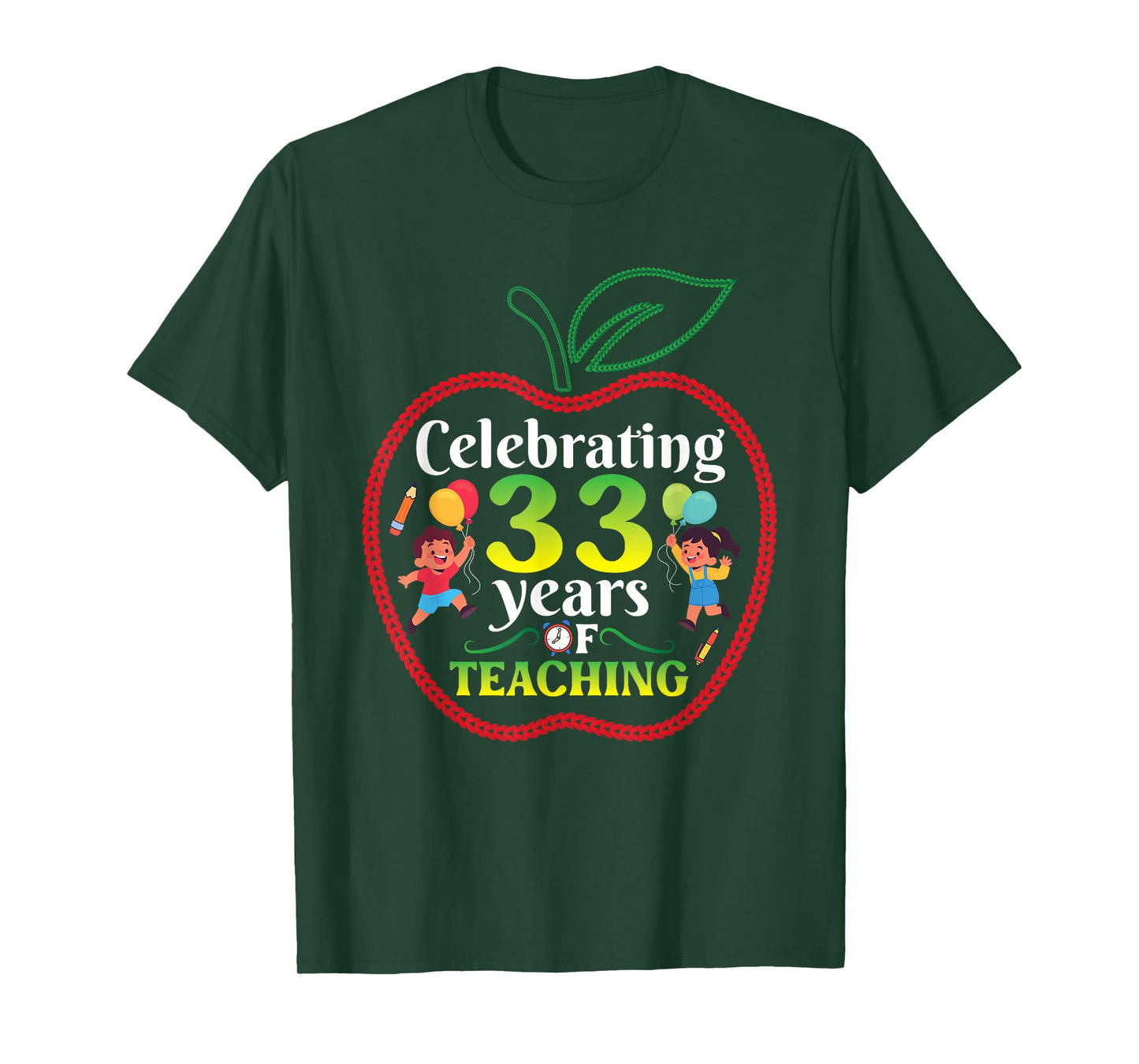 Teacher Celebrating 33 Years Of Teaching Students School T-Shirt