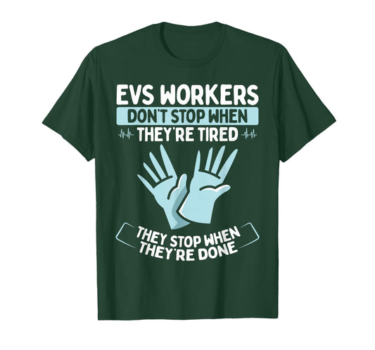 EVS Tech Essentials EVS Technician Badge Buddy EVS Worker T-Shirt