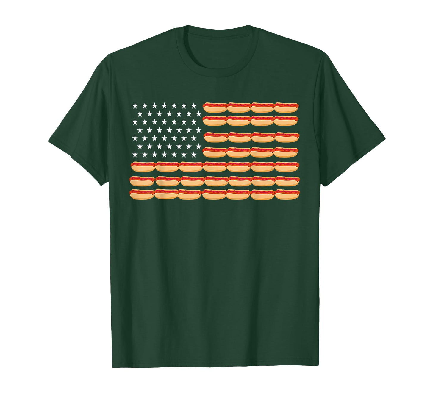 USA Hot Dog Flag T-Shirt