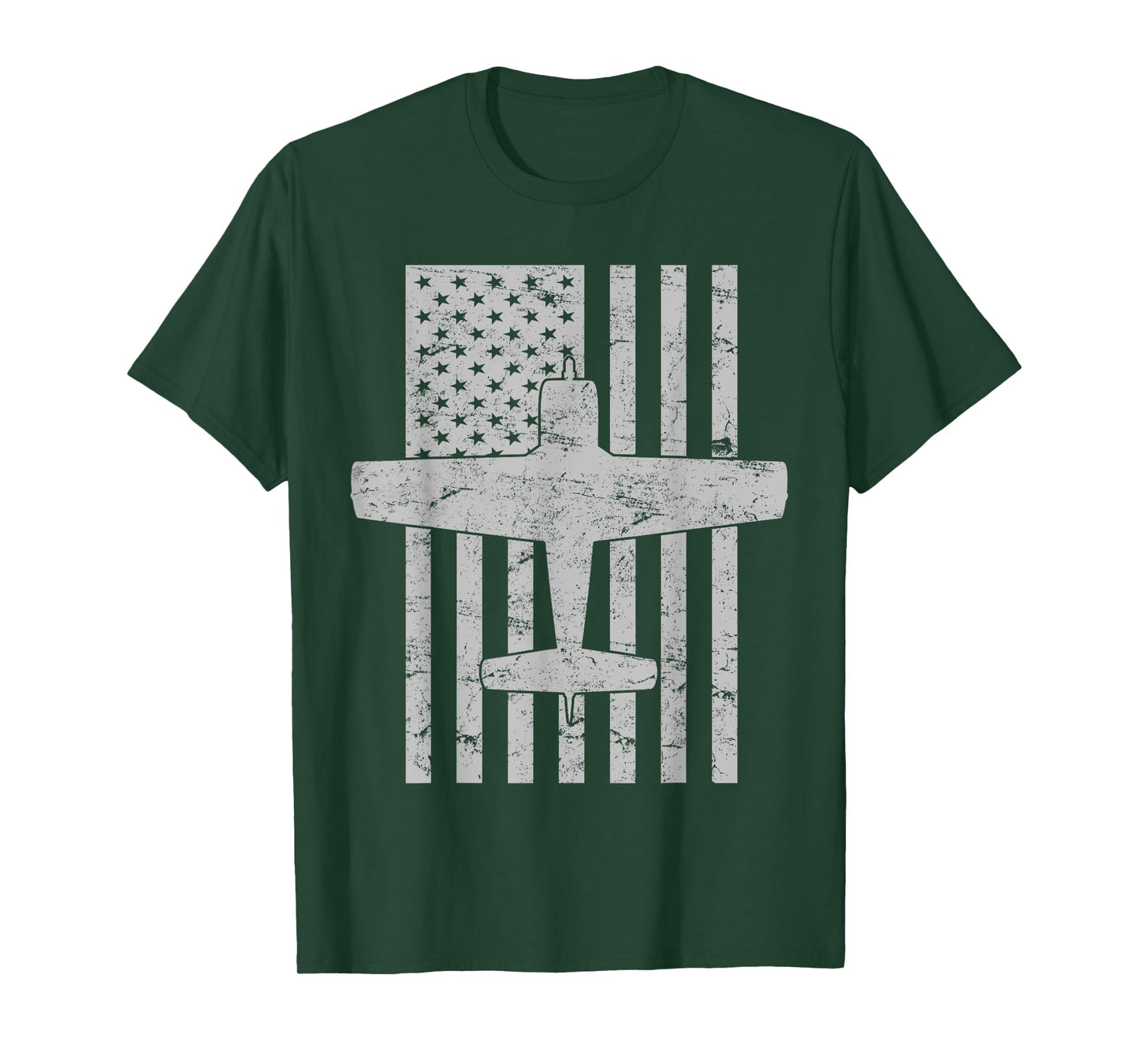 T-28 Trojan Airplane Patriotic Vintage Flag Pilot T-Shirt