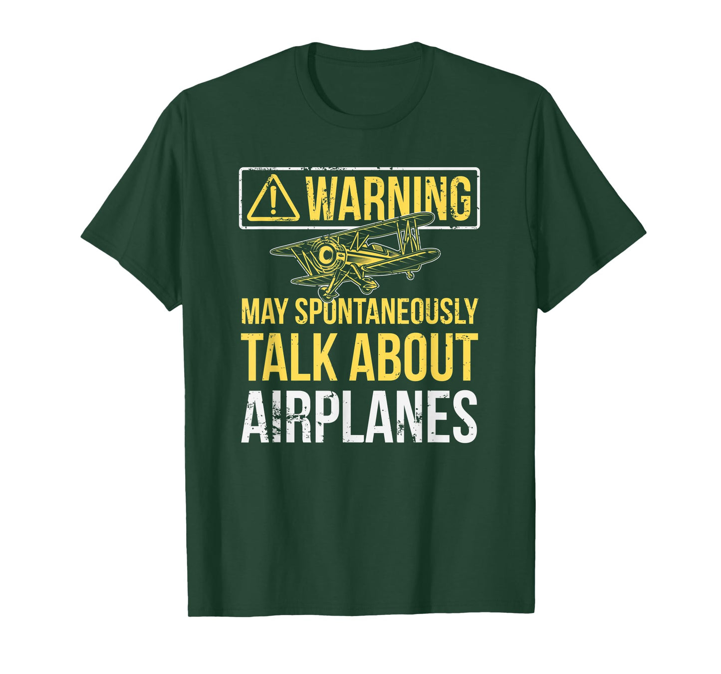 Warning May Spontaneously Talk About Airplanes Funny Pilot T-Shirt