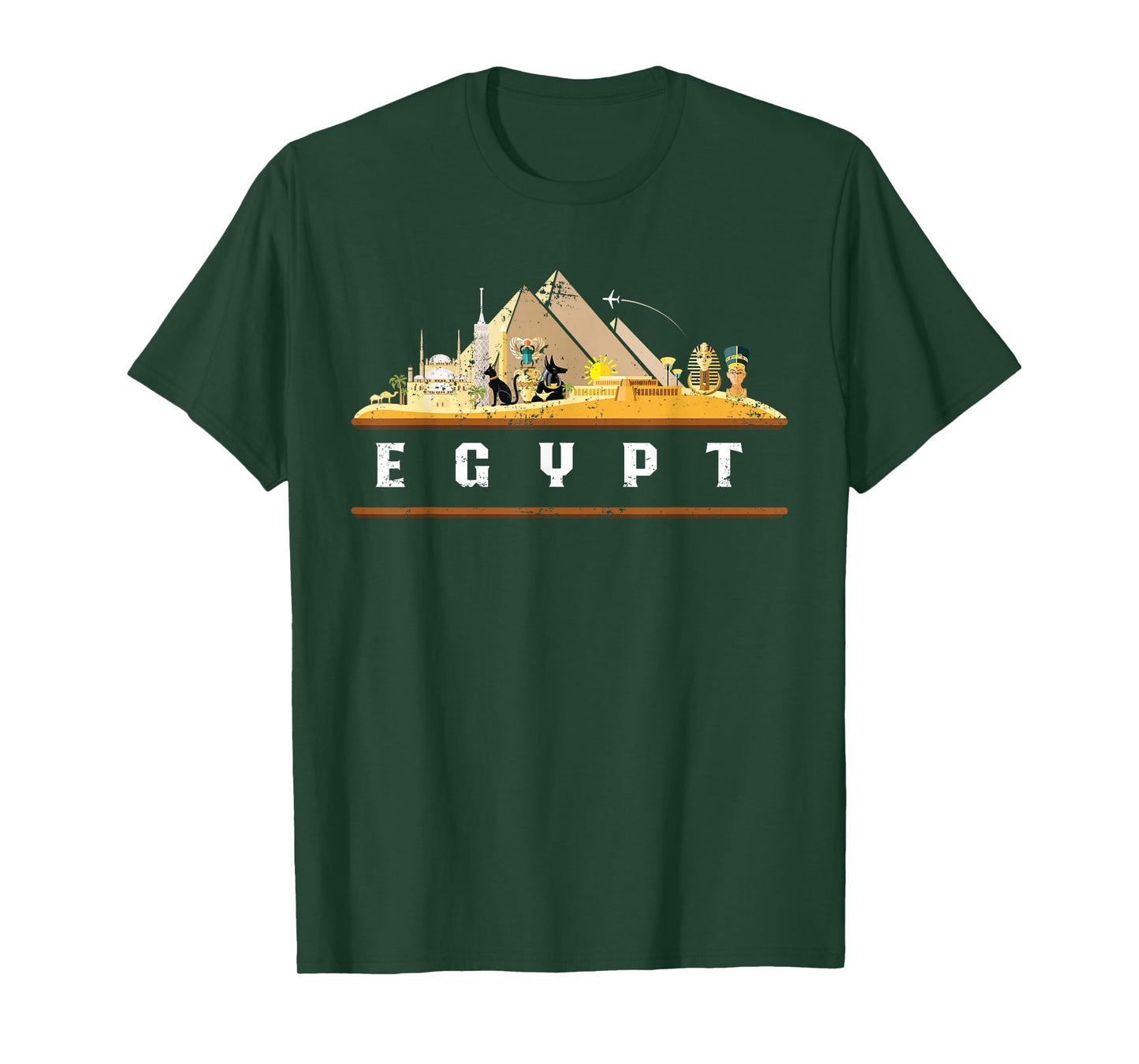 Egyptian Pyramids Gift Idea Egyptian Culture T-Shirt Black Unisex-Adults Small Crew Neck Short Sleeve