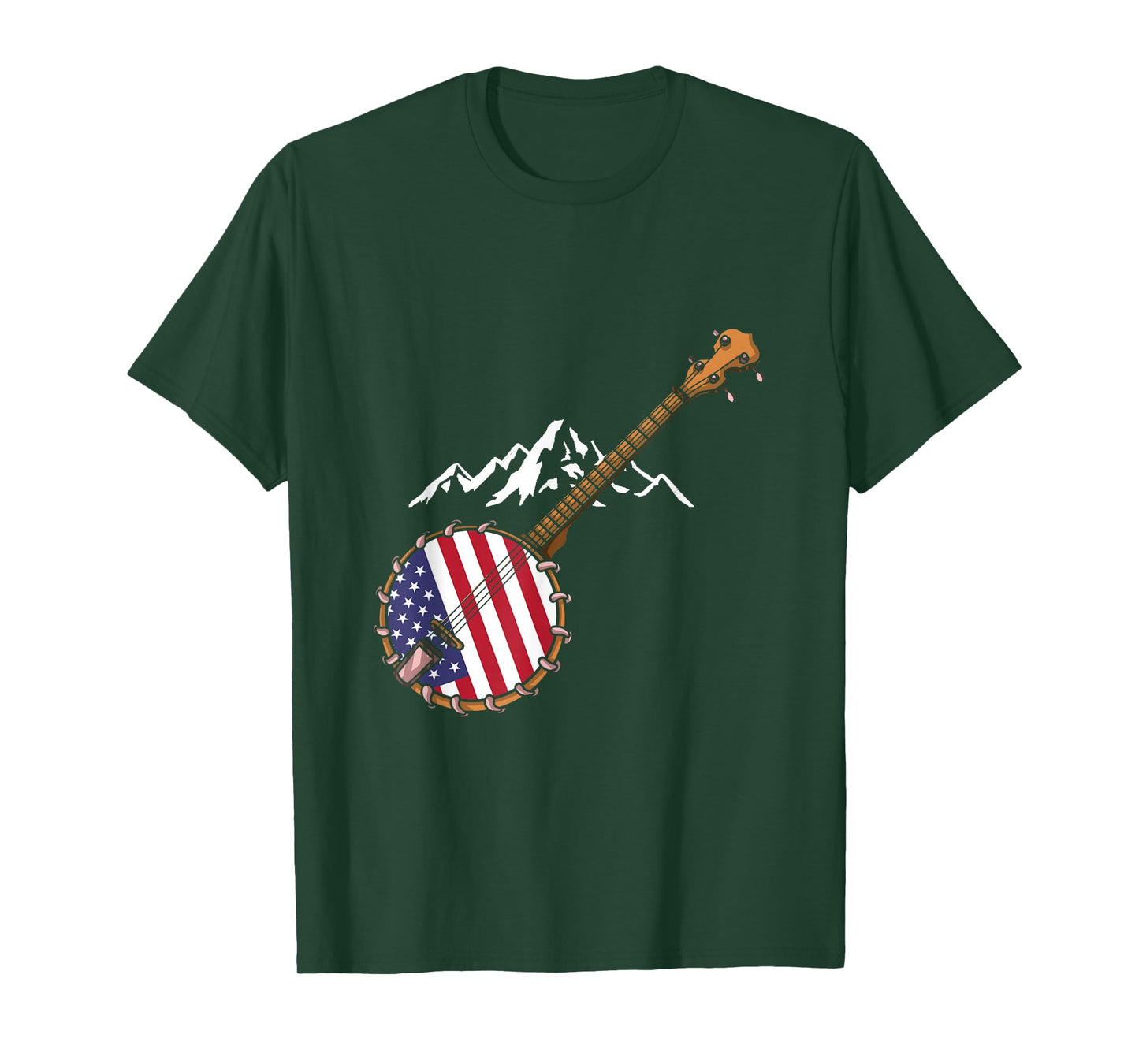 Banjo T-Shirt for Men Bluebird Tennesse Mandolin T-Shirt