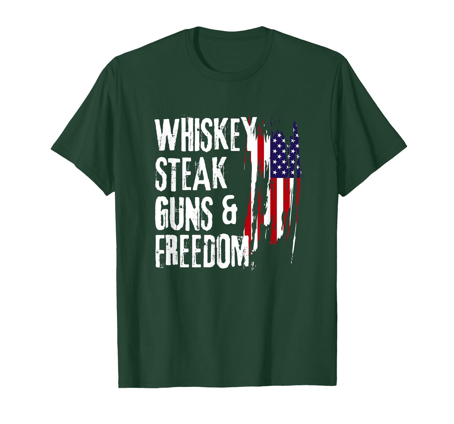 Whiskey Steak Guns & Freedom Cool Whiskey Freedom T-Shirt
