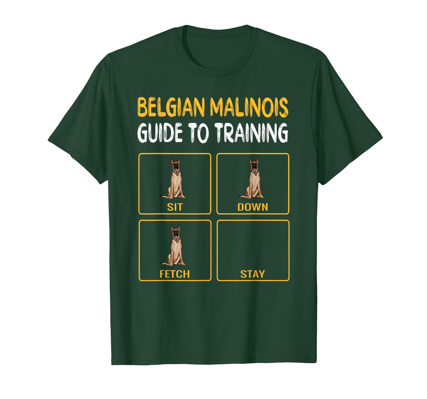 Funny Belgian Malinoi Guide to Training Dog Obedience T-Shirt for Men Women
