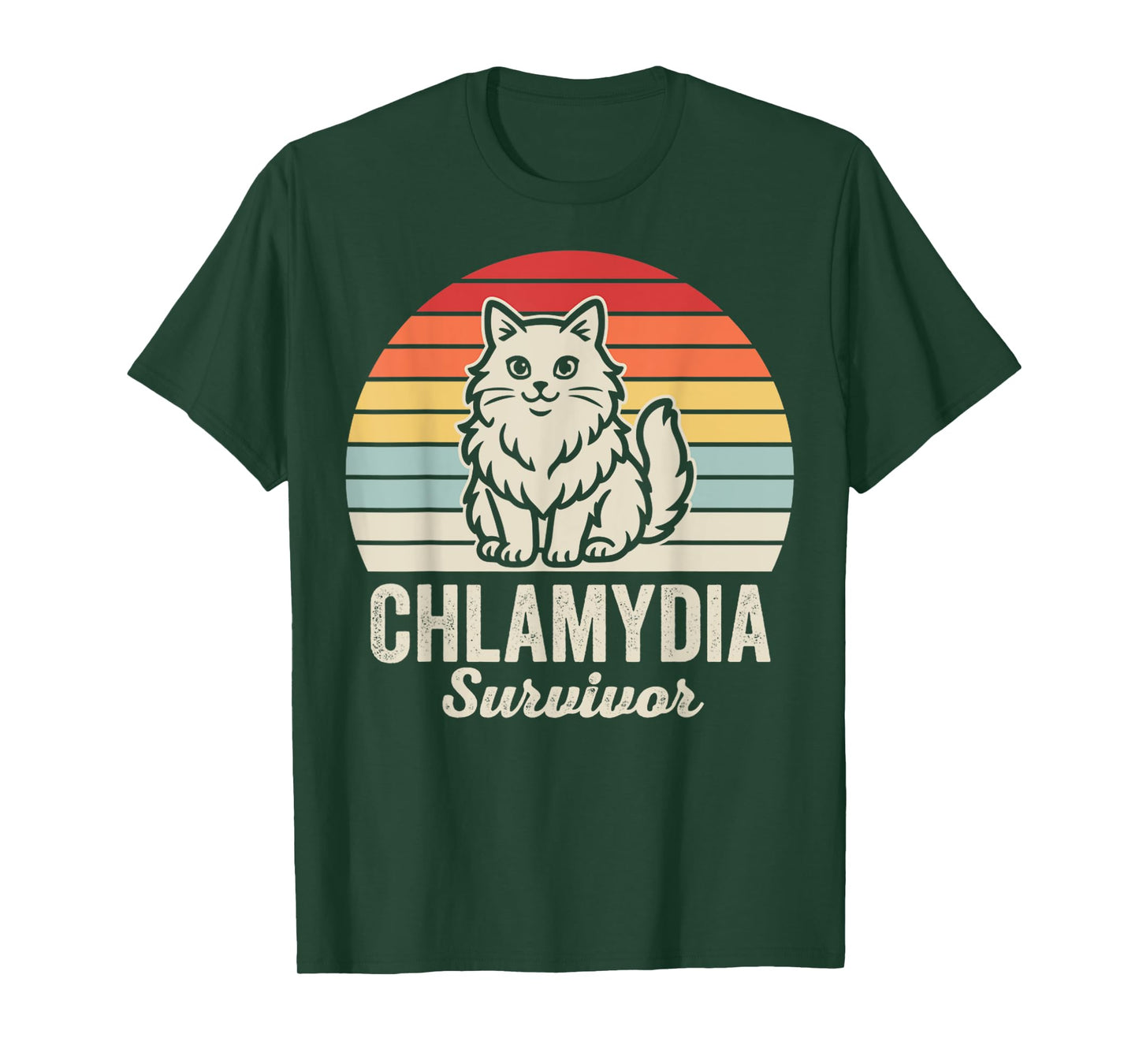 Chlamydia Survivor Funny Cat Design T-Shirt