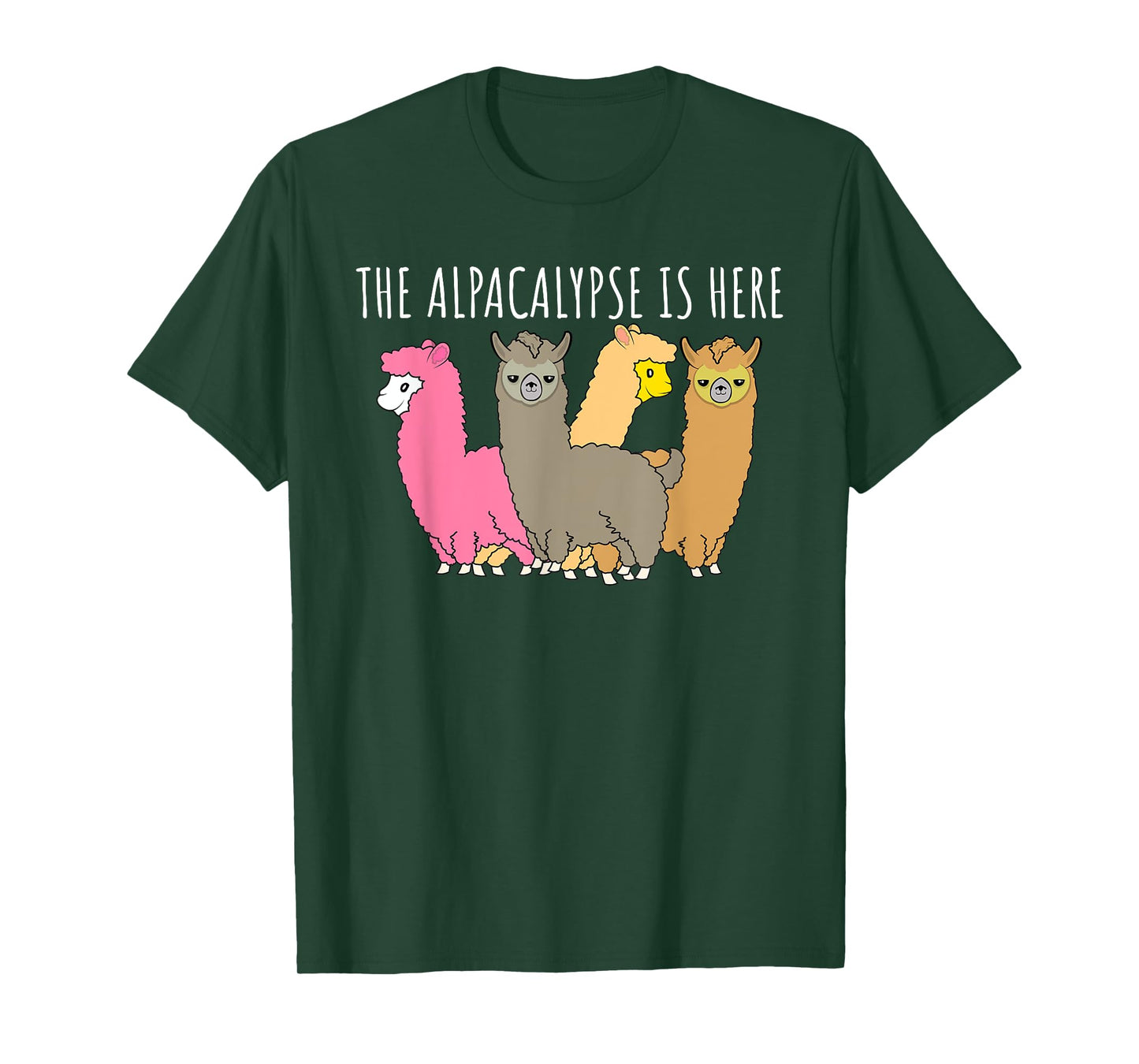 Funny Alpaca The Alpacalypse Is Here Lama Gift Idea T-Shirt