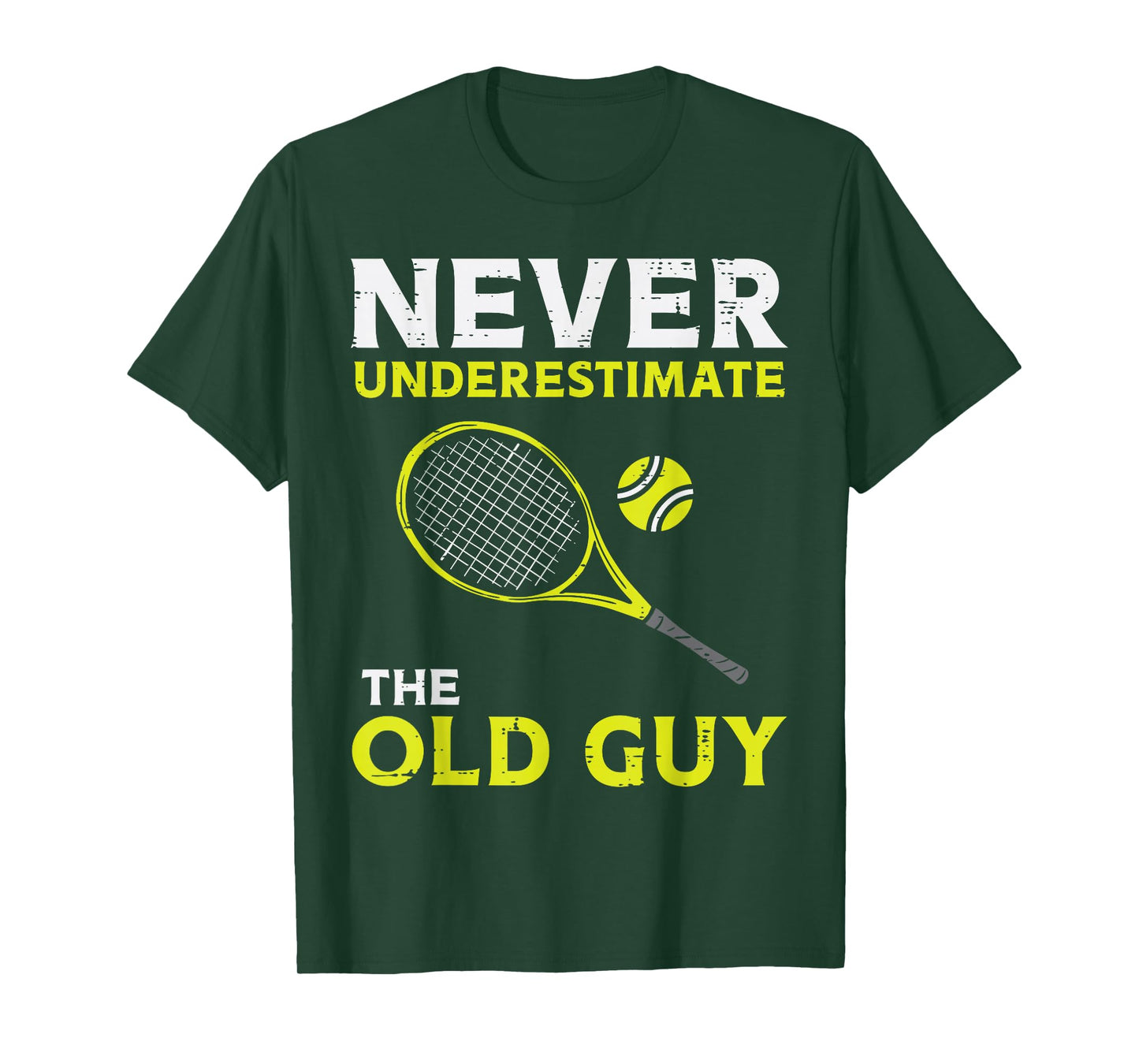 Never Underestimate The Old Guy Tennis Player Coach Men T-Shirt