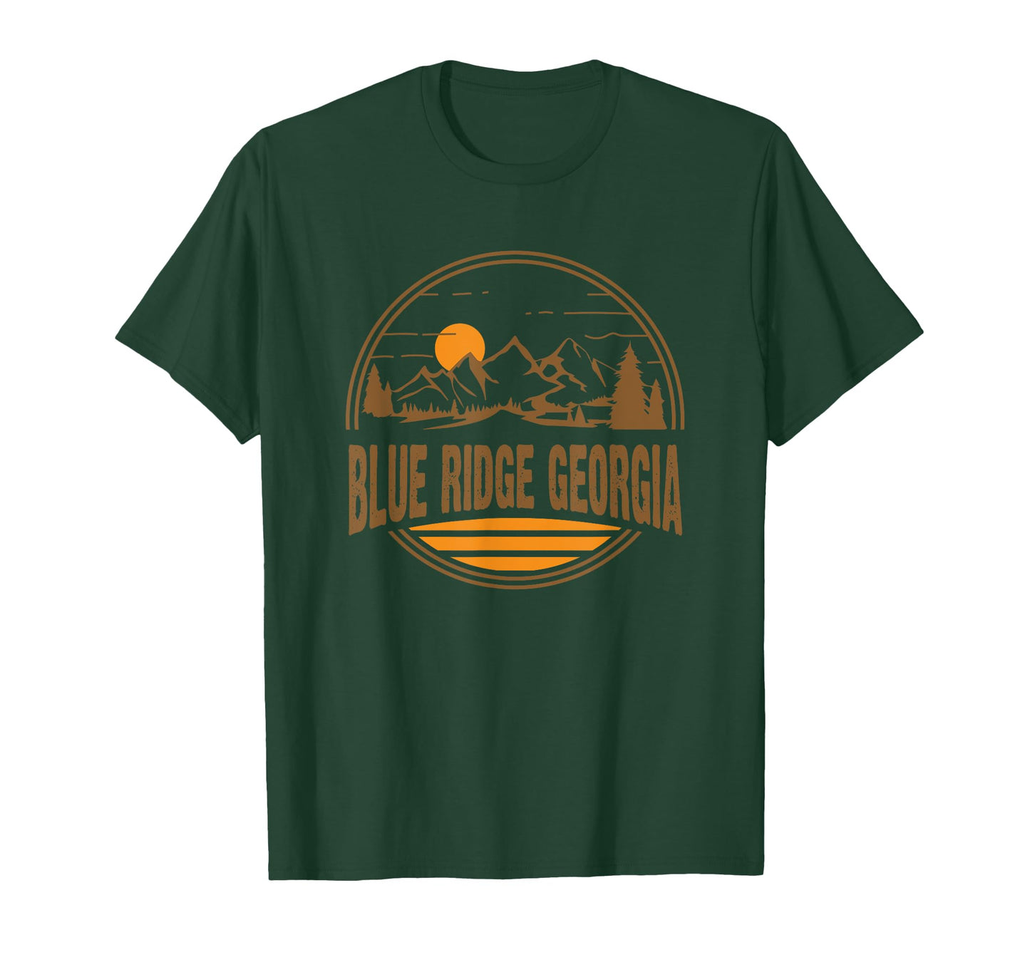 Vintage Blue Ridge, Georgia Mountain Hiking Souvenir Print T-Shirt