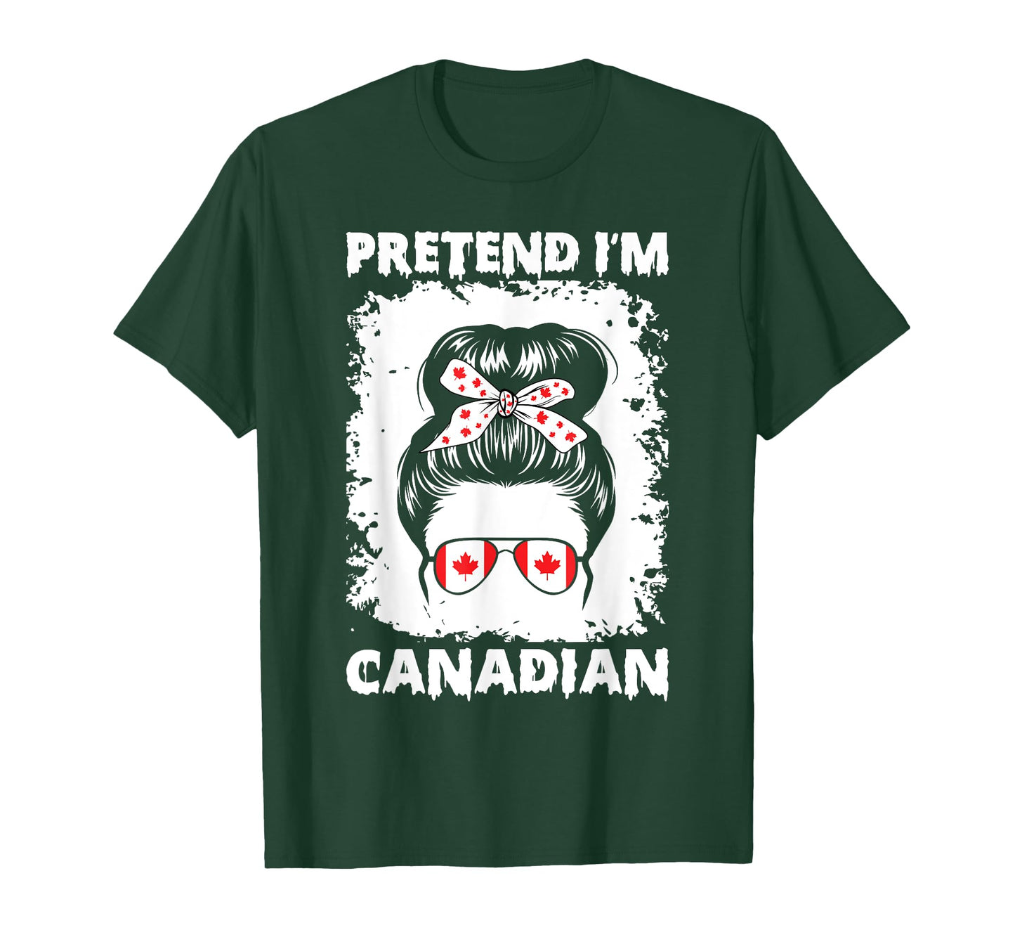 Pretend I'm Canadian Lazy Halloween Costume Funny Women Kids T-Shirt