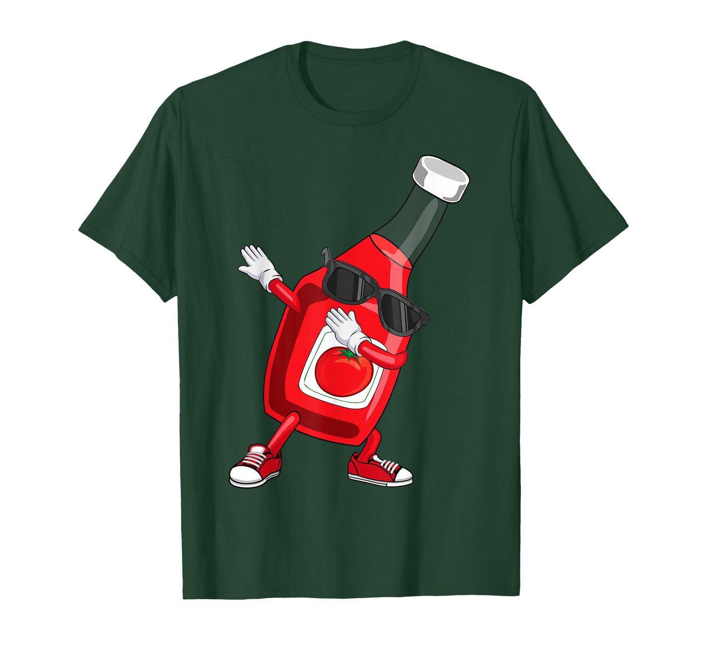 Funny Dabbing Ketchup Lover Gift for Kids Boy Cute Condiment T-Shirt