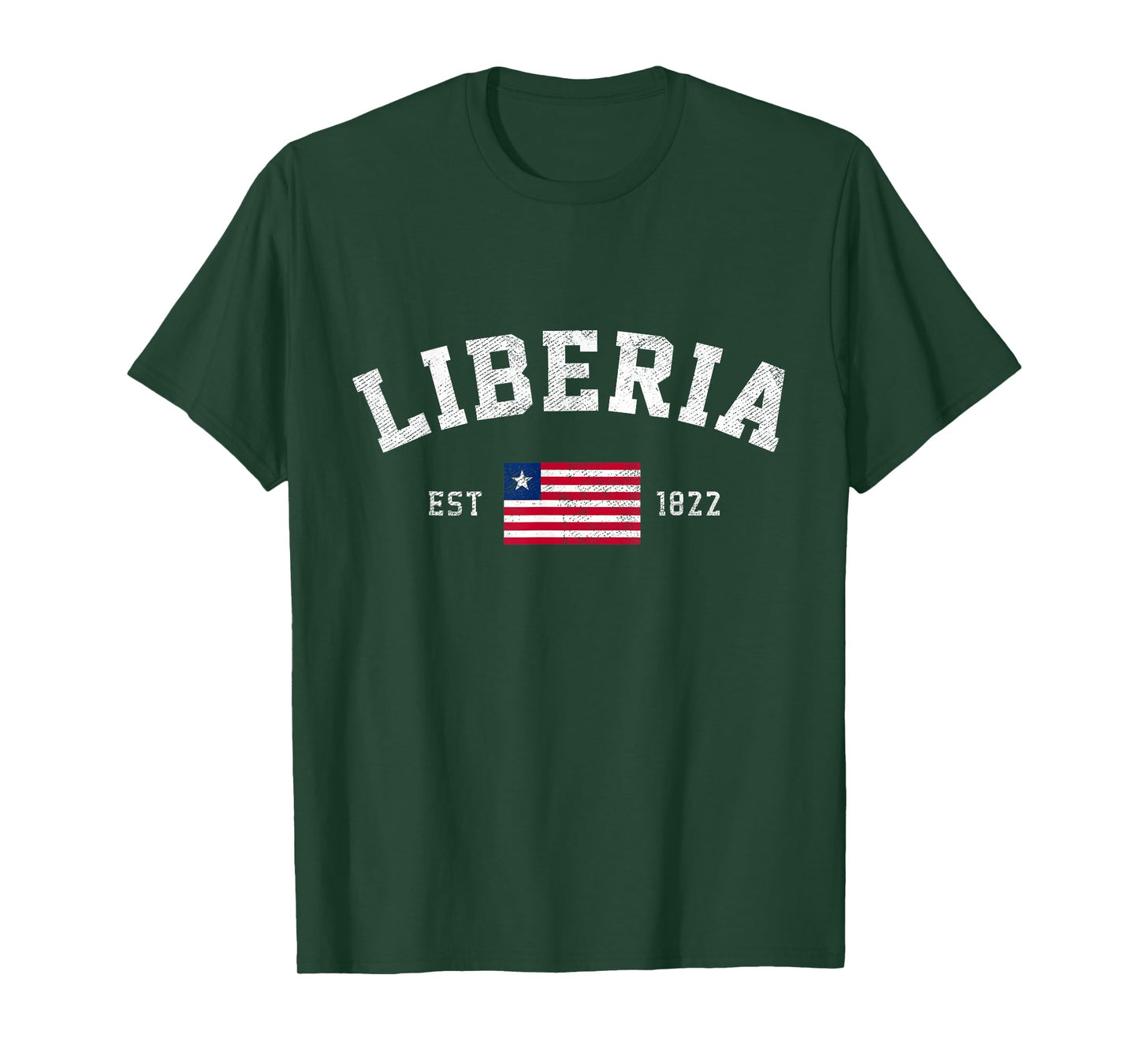 Liberia Est. 1822 Liberian Flag Independence Day T-Shirt