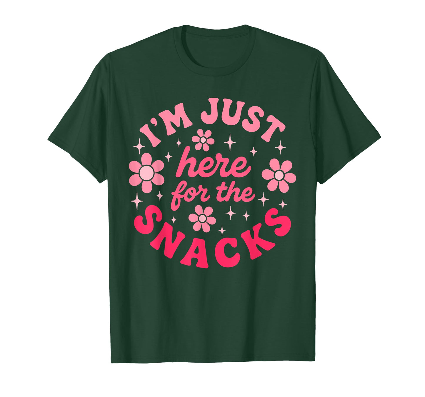 Cute Just Here for the Snacks Funny Food Lover T-Shirt