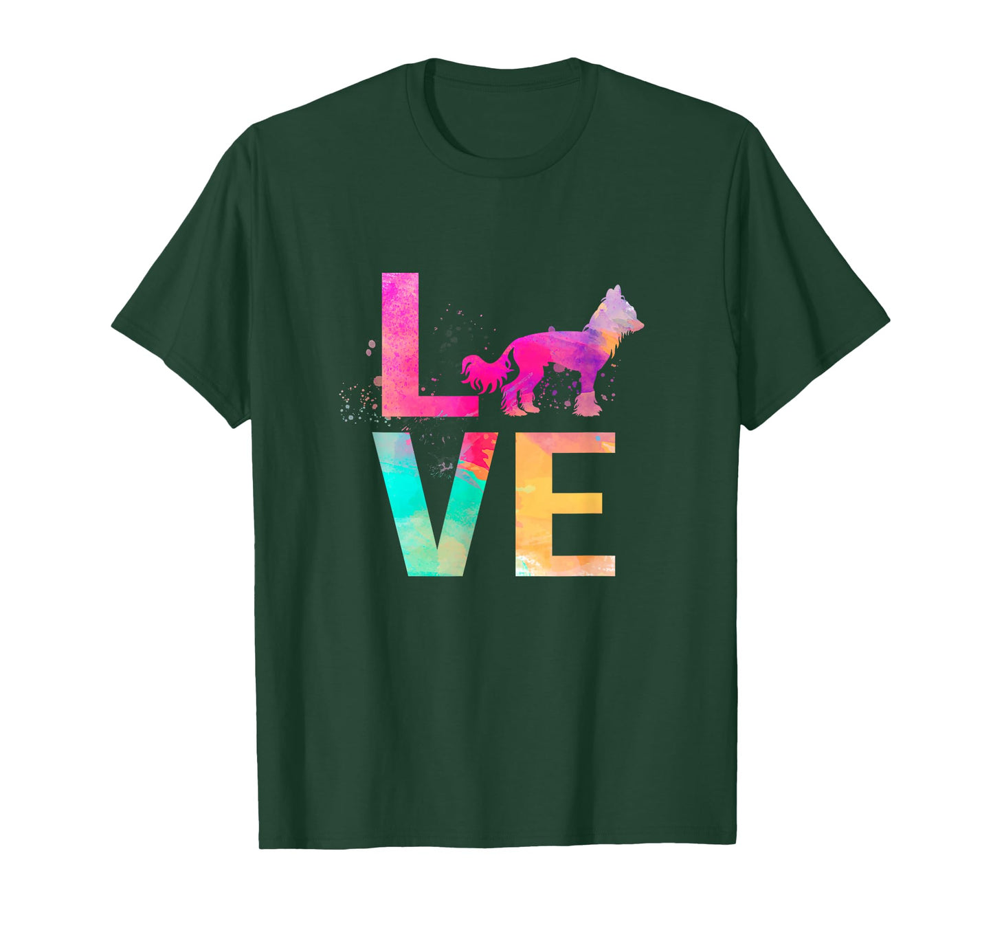 Colorful Chinese Crested Dog Mom Gifts Chinese Crested T-Shirt