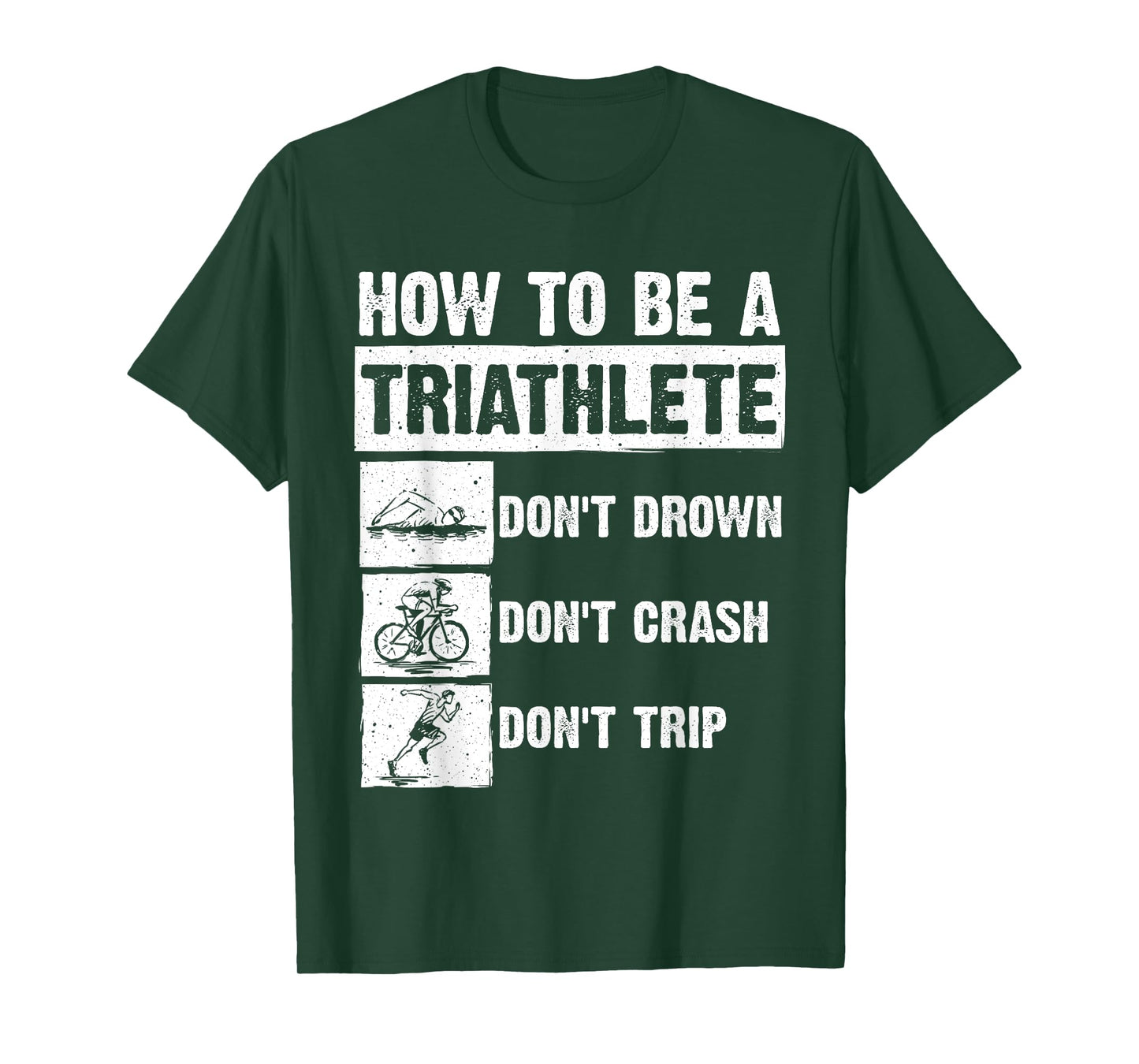 Funny Triathlon Design Men Women Swim Bike Run Triathletes T-Shirt